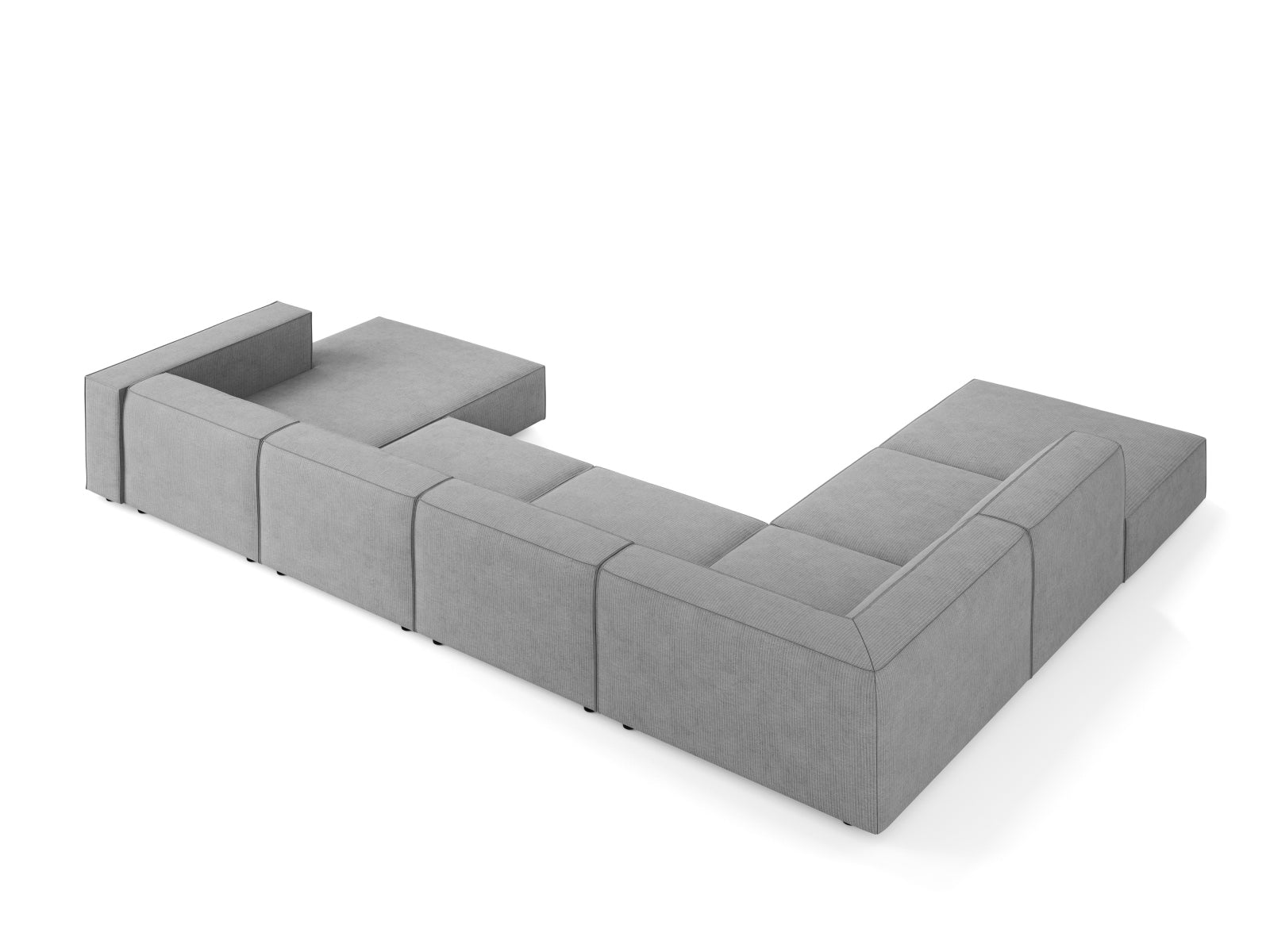Entdecken Sie das Arendal Panoramic Ecksofa links 7 Sitzer von Cosmopolitan Design – perfektes Zusammenspiel aus modernem Stil, hohem Komfort und eleganter Ausstrahlung für Ihr Wohnzimmer.