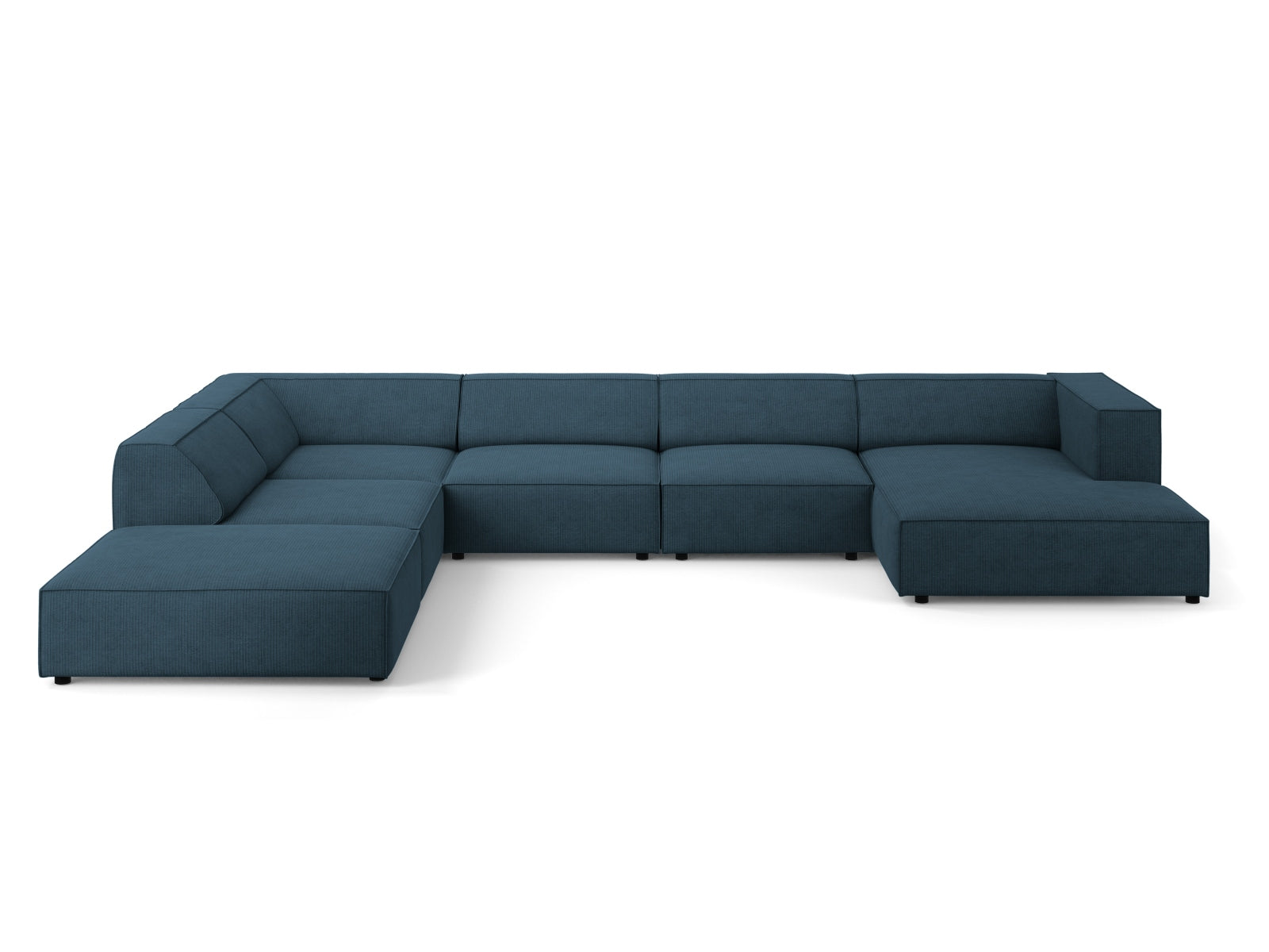 Arendal Panoramic Ecksofa links 7 Sitzer in Navy Blue präsentiert im Onlineshop von KAQTU Design AG. Ecksofa links ist von Cosmopolitan Design