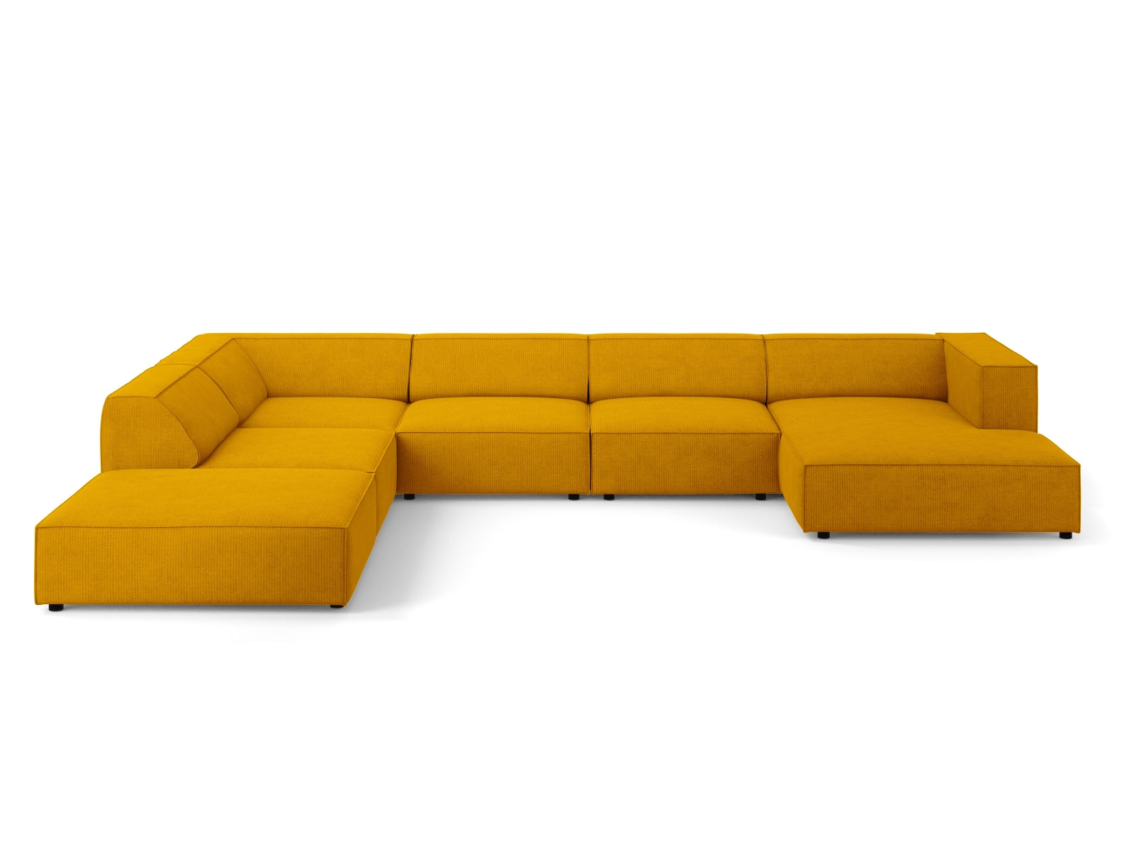 Arendal Panoramic Ecksofa links 7 Sitzer in Mustard präsentiert im Onlineshop von KAQTU Design AG. Ecksofa links ist von Cosmopolitan Design
