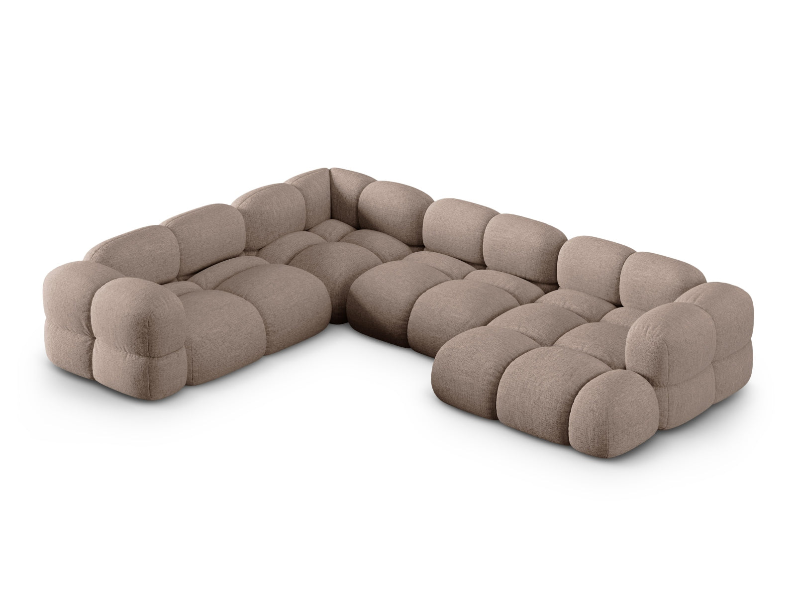 Loretto Panoramic Ecksofa links 5 Sitzer 250cm in Cappuccino präsentiert im Onlineshop von KAQTU Design AG. Ecksofa links ist von Cosmopolitan Design