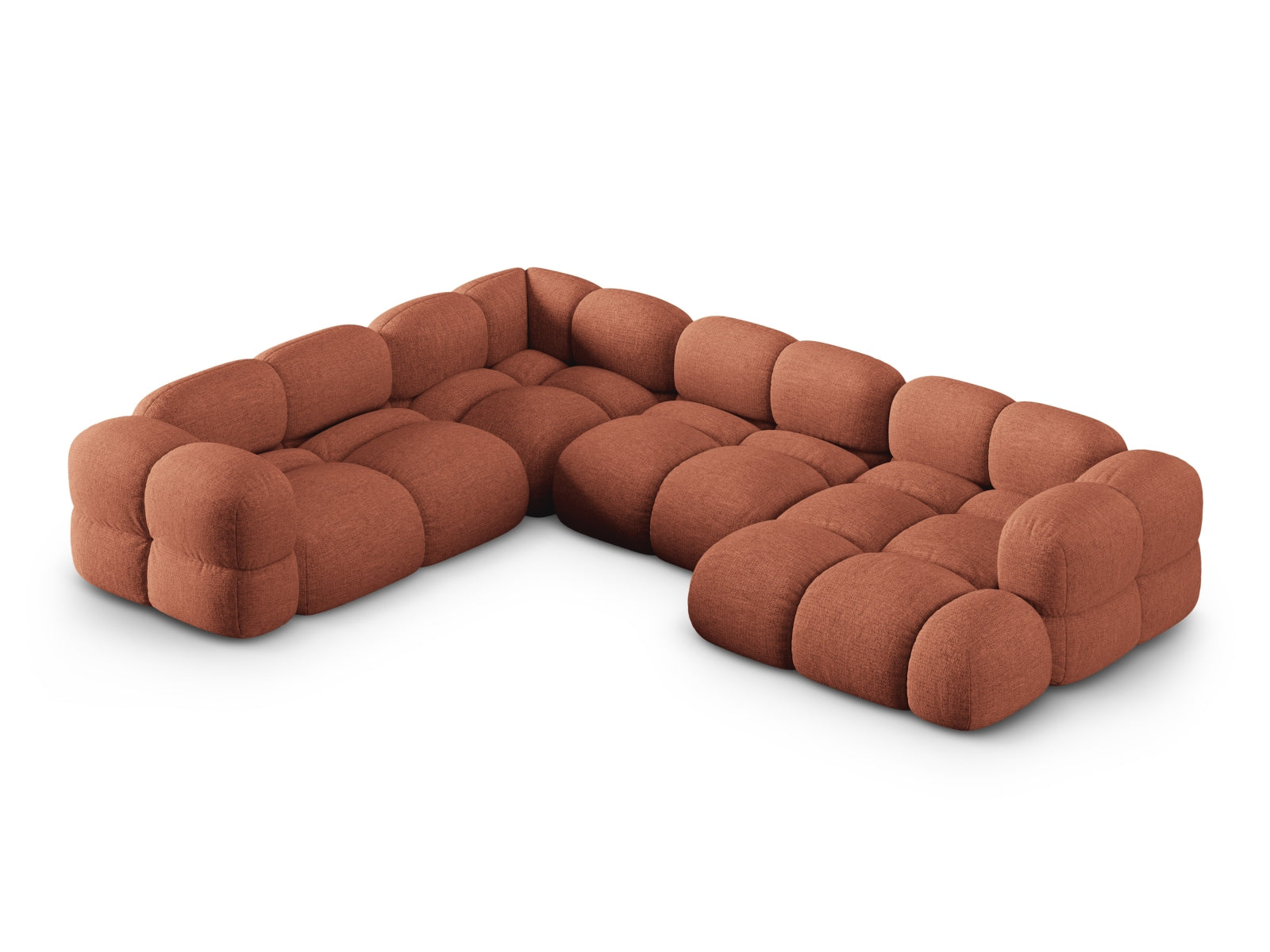 Loretto Panoramic Ecksofa links 5 Sitzer 250cm in Coral präsentiert im Onlineshop von KAQTU Design AG. Ecksofa links ist von Cosmopolitan Design