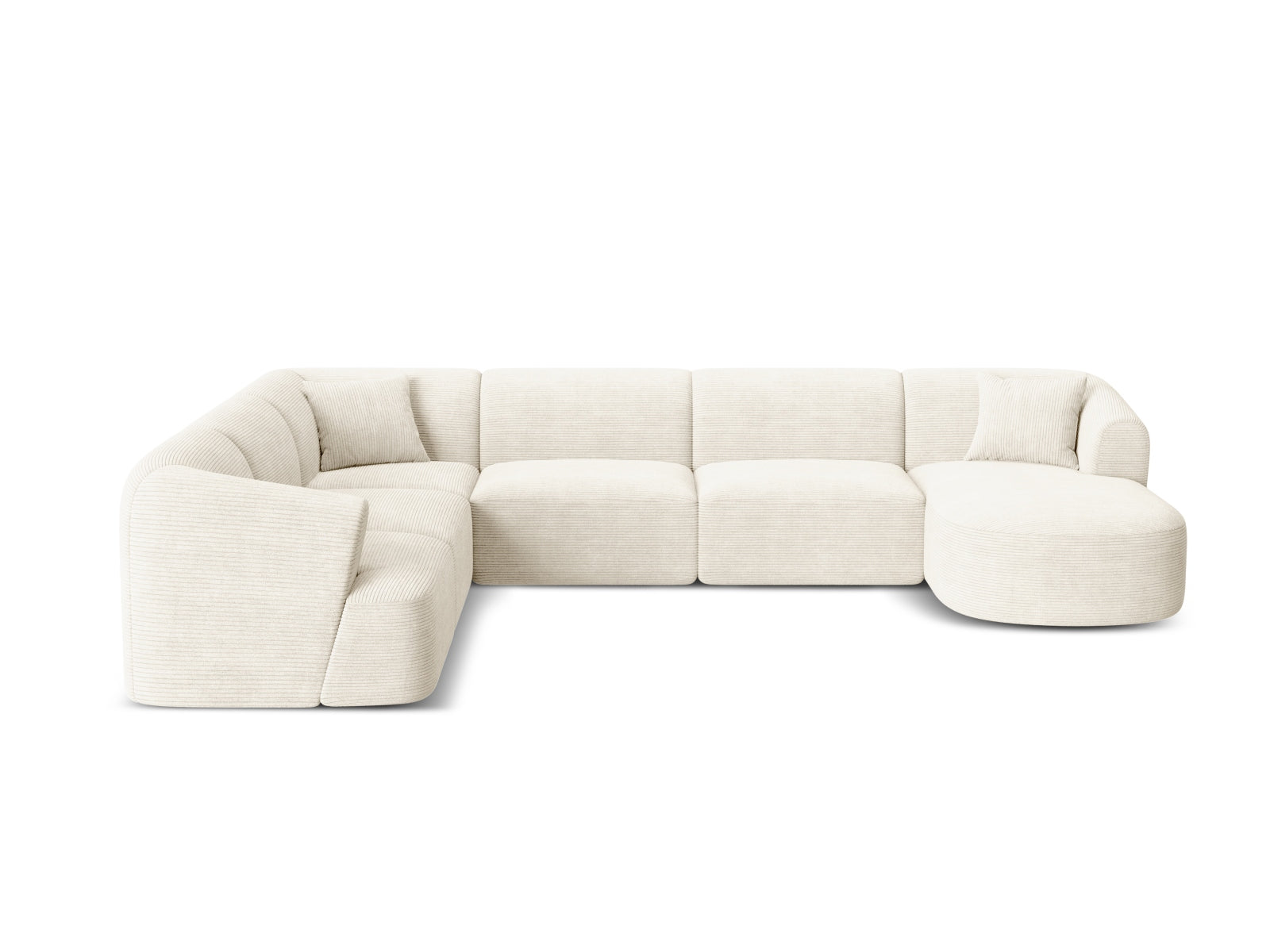 7-Sitzer Modular Ecksofa Panoramic links Campi in Ivory-Lincoln D präsentiert im Onlineshop von KAQTU Design AG. Ecksofa links ist von Cosmopolitan Design