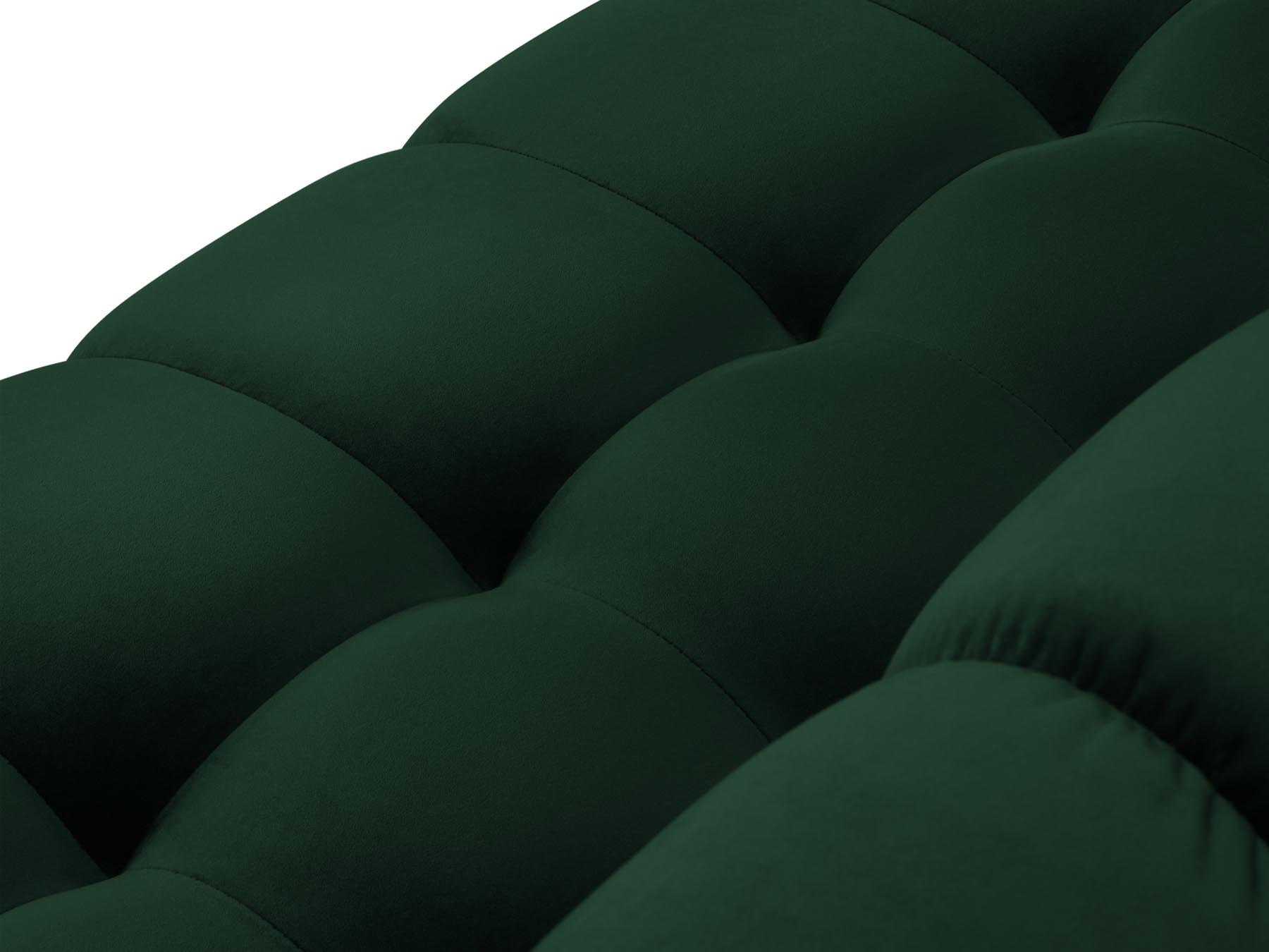 Luxuriöses 7-Sitzer Ecksofa links Bali in tiefem Flaschengrün, perfekt für gemütliche Zusammenkünfte und modernes Wohndesign von Cosmopolitan Design.
