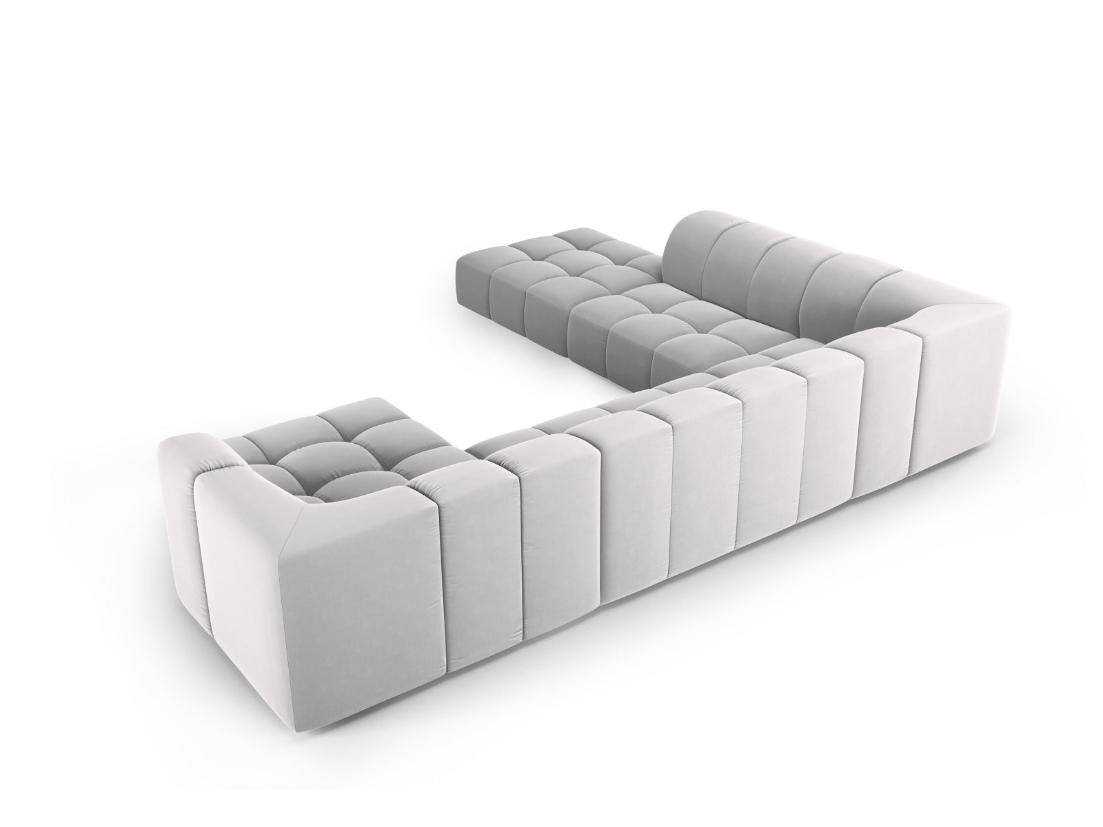 Modernes 7-Sitzer Ecksofa Moritz im Panoramic-Stil, linksseitig, perfekt für gemütliche und stilvolle Wohnlandschaften.