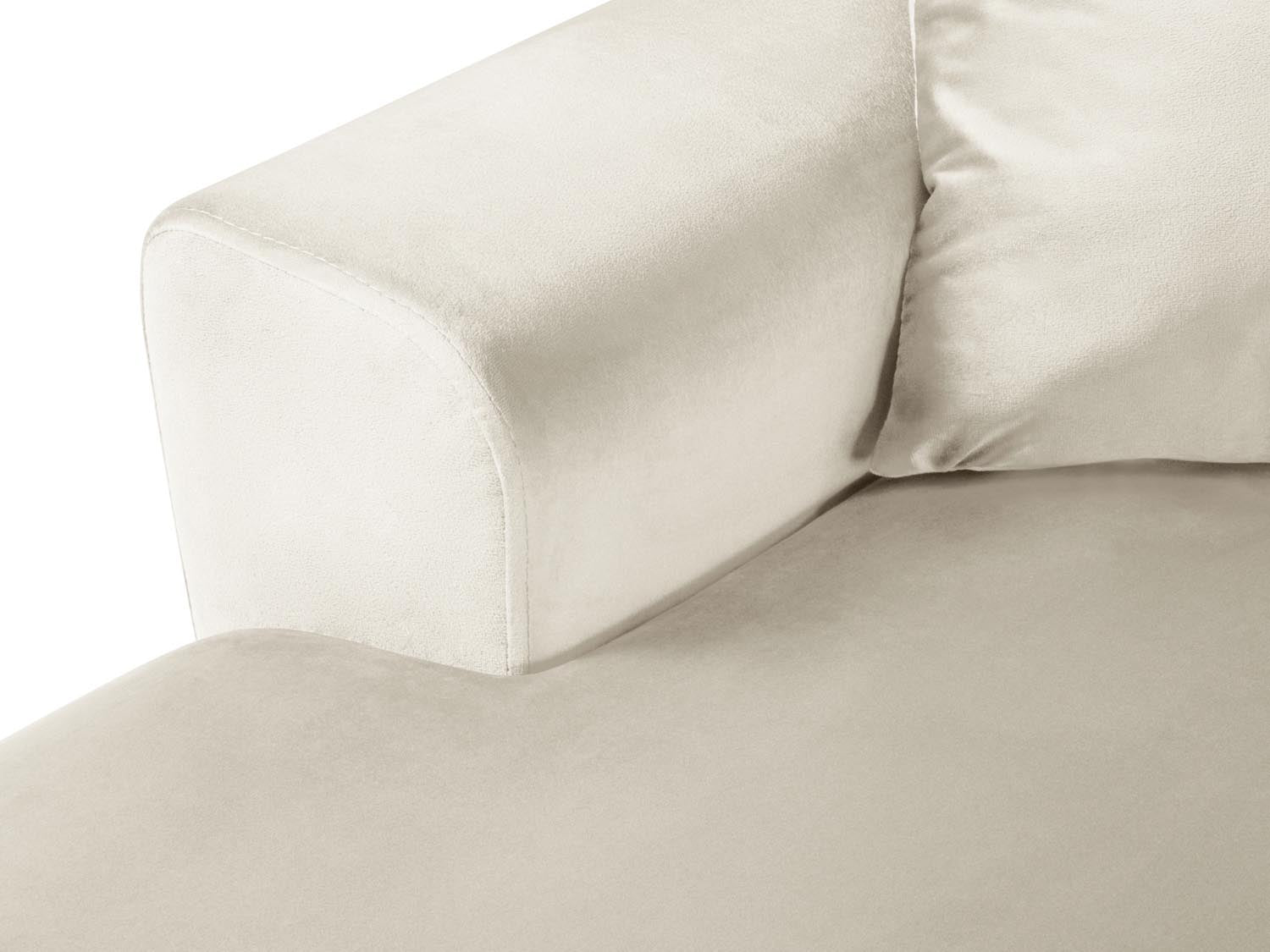 Elegantes 7-Sitzer Ecksofa in Velours, rechts, mit Stauraum und Schlaffunktion – ideal für gemütliche Abende und Gästeübernachtungen.