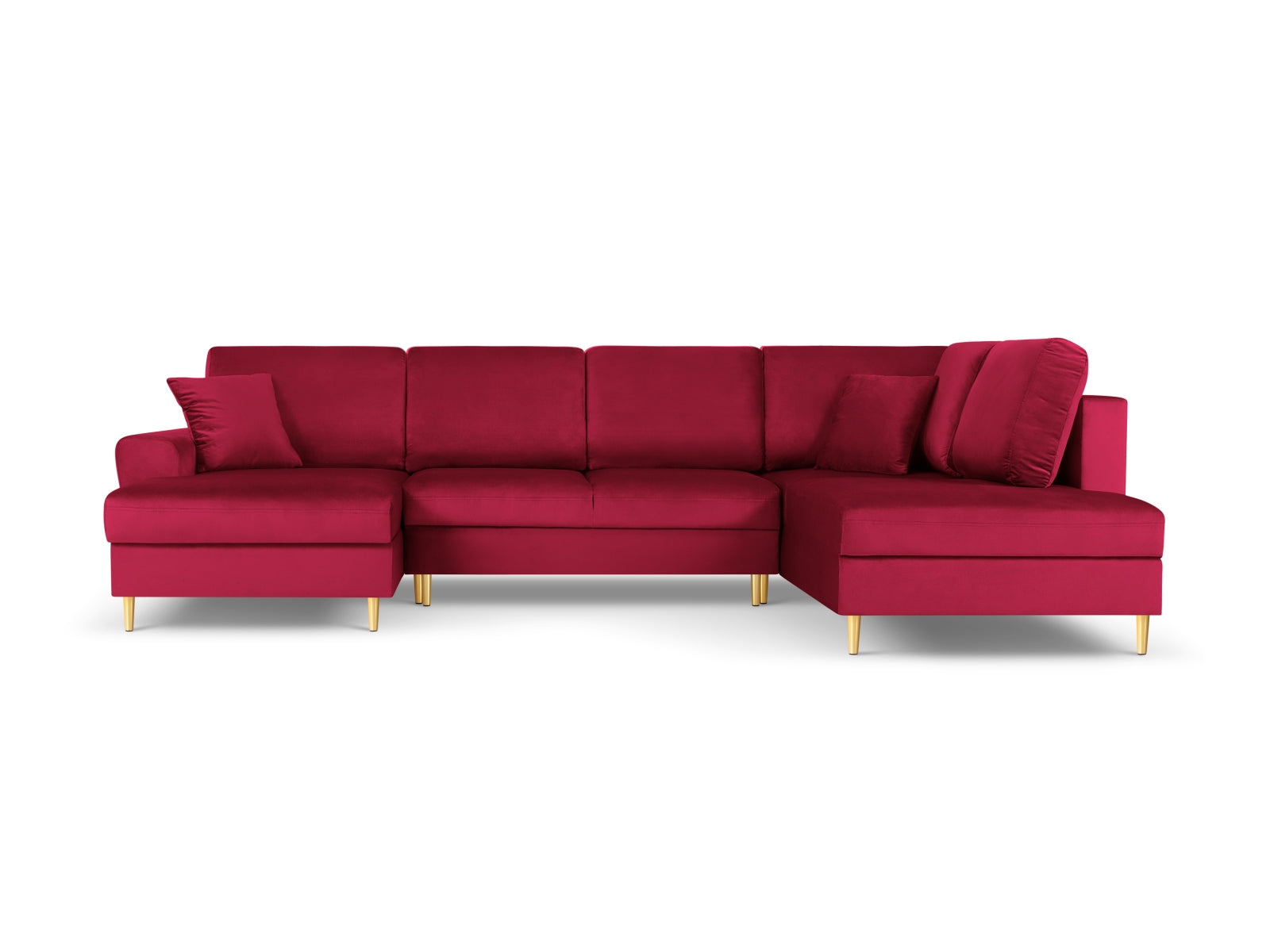 Entdecken Sie das elegante Kyoto Velour Panoramic Ecksofa rechts mit Stauraum und Schlaffunktion. Ideal für 7 Personen, 194 cm lang, von Cosmopolitan Design.