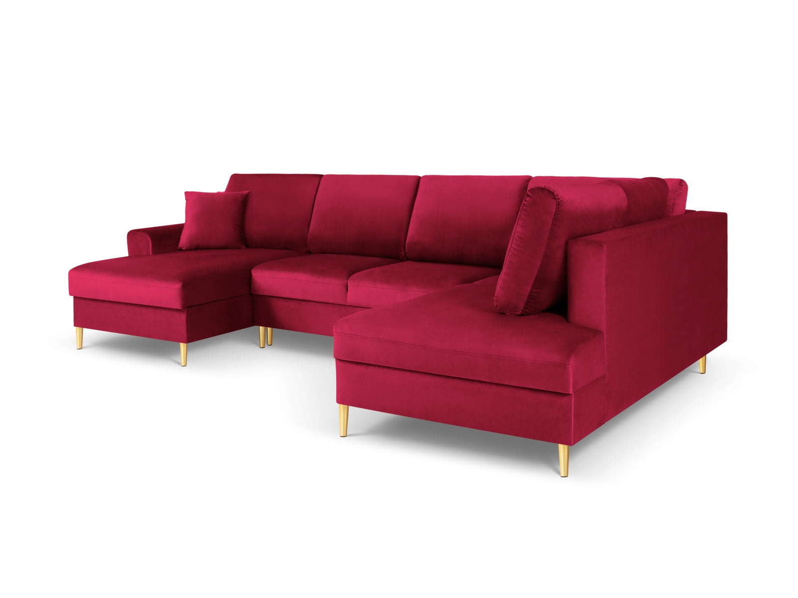 Modernes Kyoto Velour Panoramic Ecksofa rechts, 7 Sitzer mit praktischem Stauraum und Schlaffunktion, perfekt für gemütliche Abende.