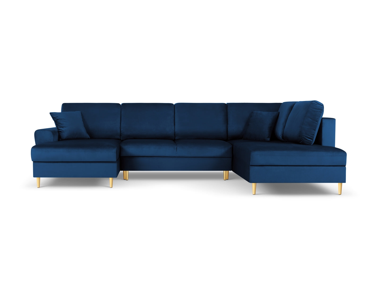 Entdecken Sie das elegante Kyoto Velour Panoramic Ecksofa rechts mit Stauraum und Schlaffunktion. Ideal für 7 Personen, 194 cm, von Cosmopolitan Design.