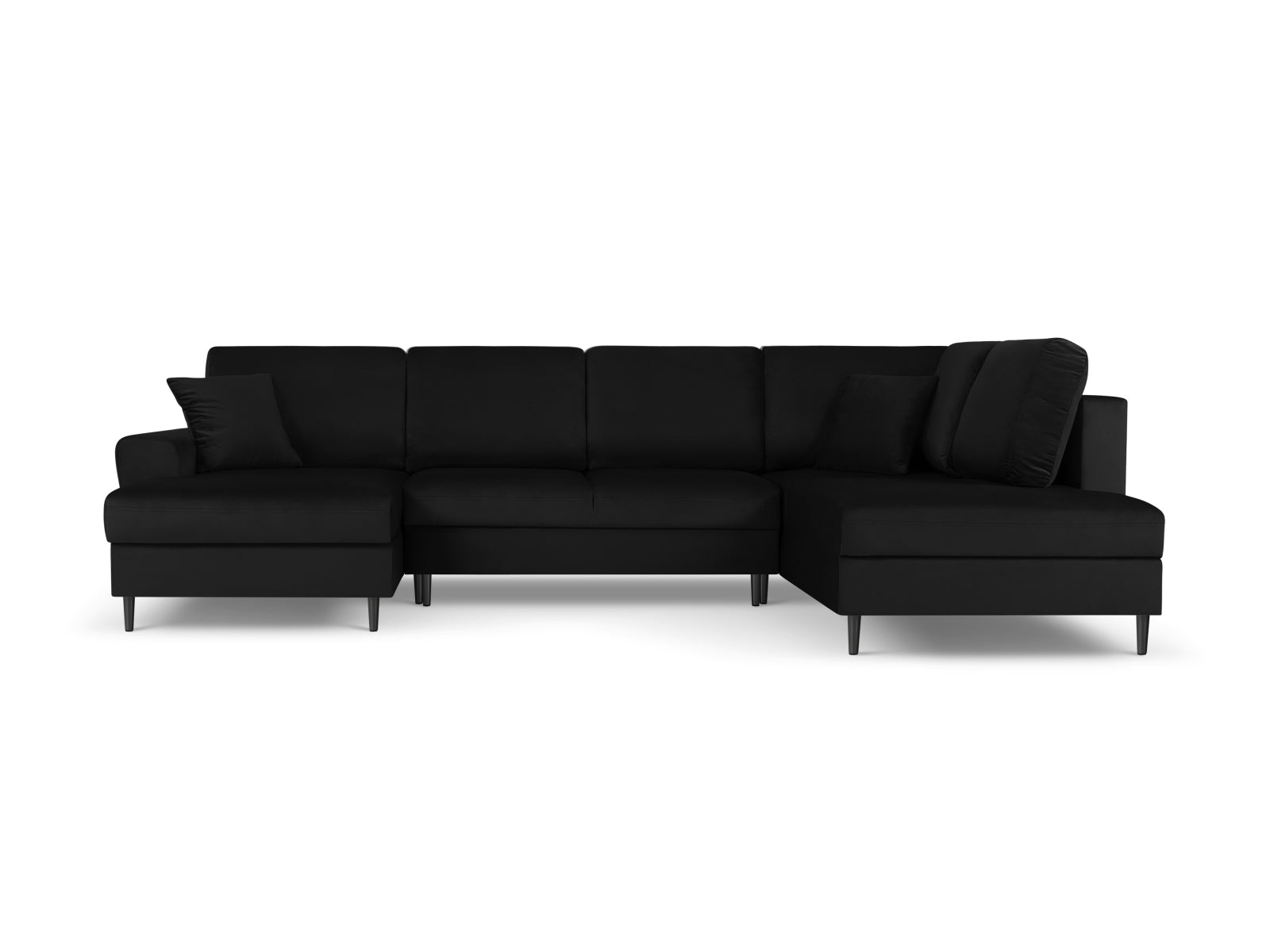 Elegantes Kyoto Velour Panoramic Ecksofa rechts, 7 Sitzer mit Stauraum und Schlaffunktion, ideal für stilvolle Wohnräume.