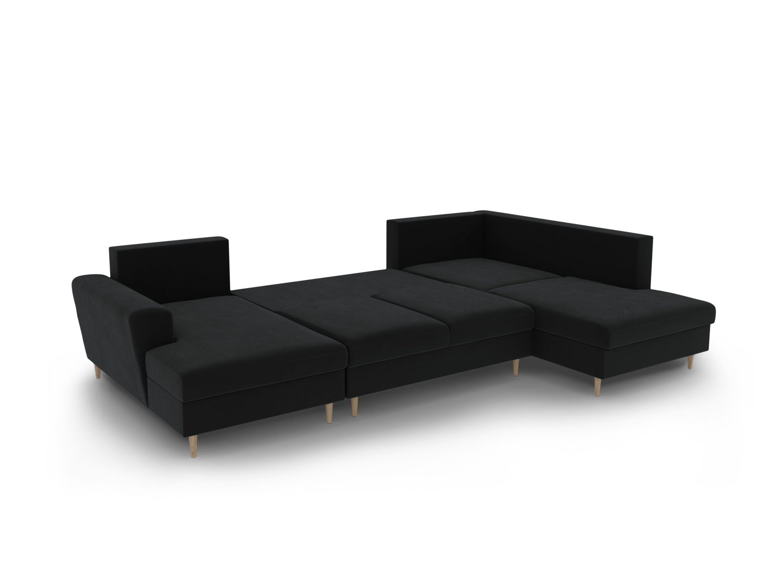 Entdecken Sie das Kyoto Velour Panoramic Sofa – ein elegantes 7-Sitzer mit Stauraum und Schlaffunktion, ideal für Komfort und Stil in Ihrem Wohnraum.
