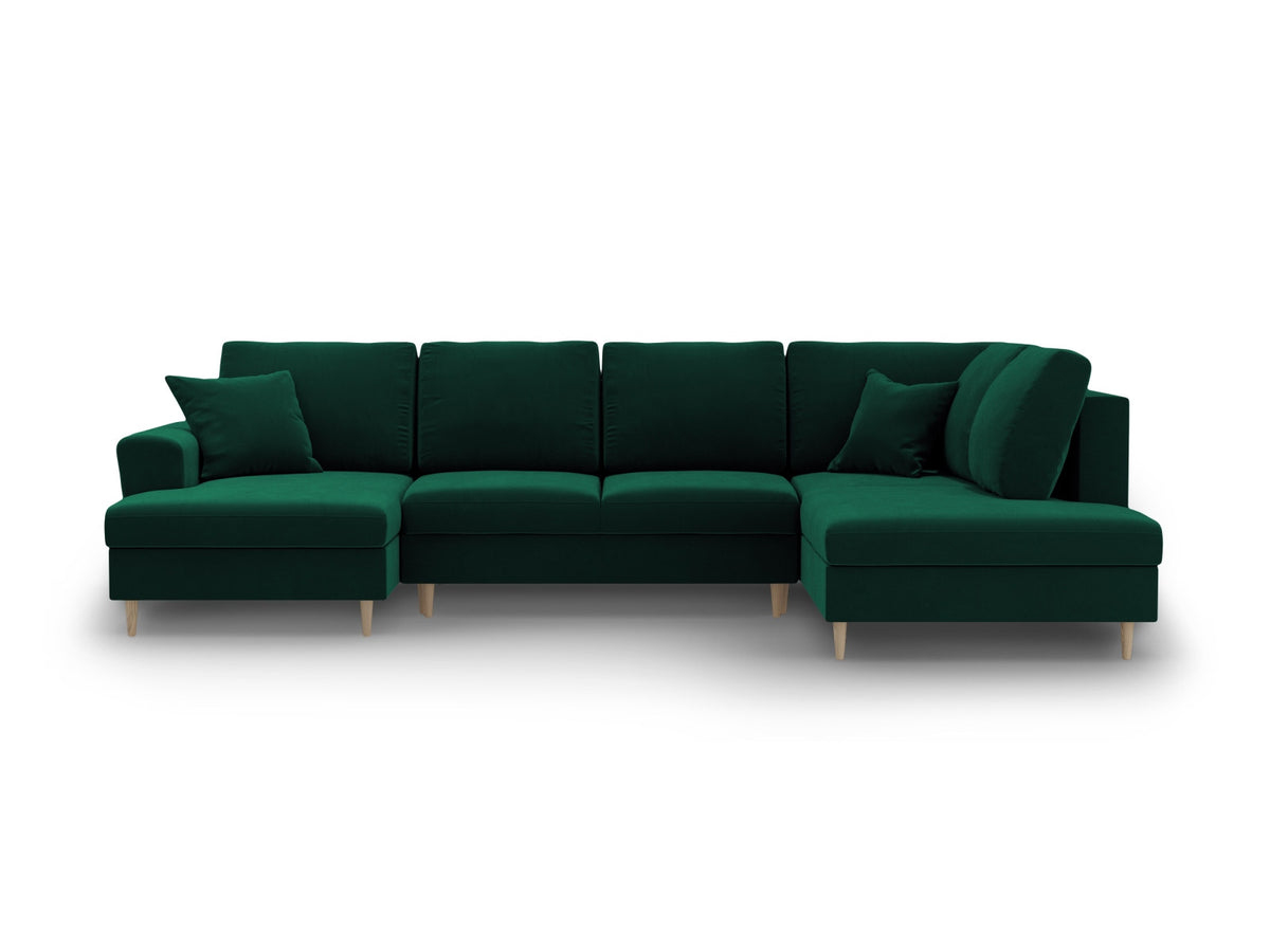 Kyoto Panoramic Right Sofa mit Stauraum und Schlaffunktion 7 Sitzer 194cm in Bottle Green-Riviera präsentiert im Onlineshop von KAQTU Design AG. Bettsofa rechts ist von Cosmopolitan Design