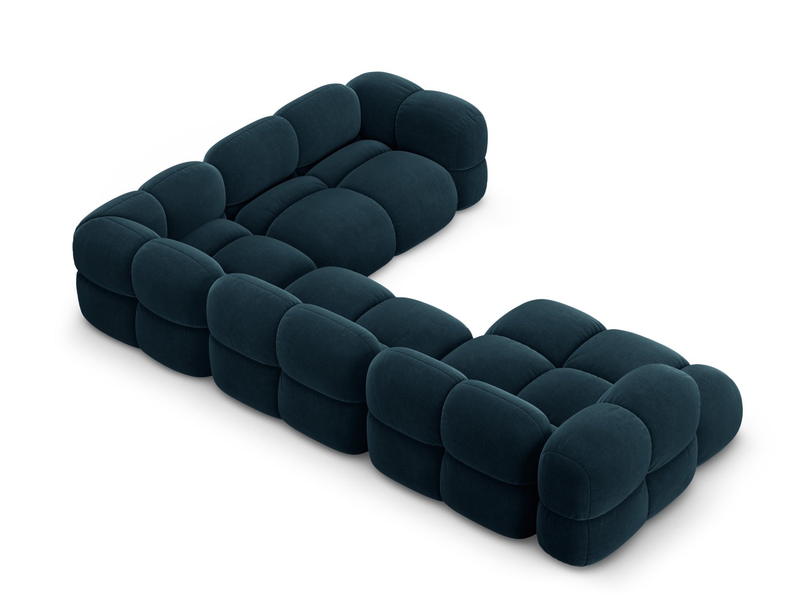 Entdecken Sie das Loretto Velour Panoramic Ecksofa rechts, 5-Sitzer, 250 cm – ein elegantes Sofa, das Komfort und modernes Design vereint.