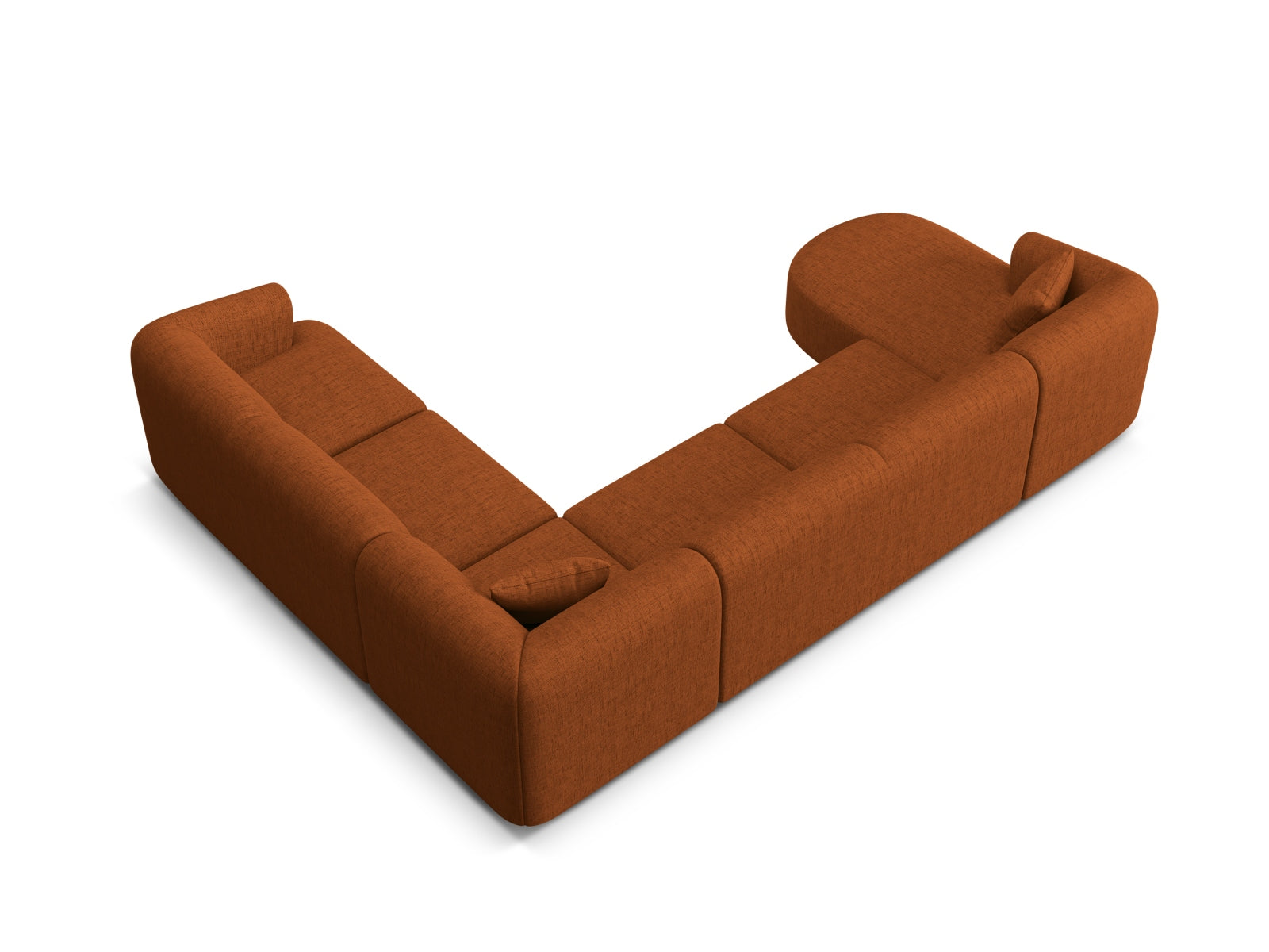 Modernes 7-Sitzer Ecksofa Panoramic rechts Campi von Cosmopolitan Design, perfekt für entspannte Stunden und gesellige Zusammenkünfte.