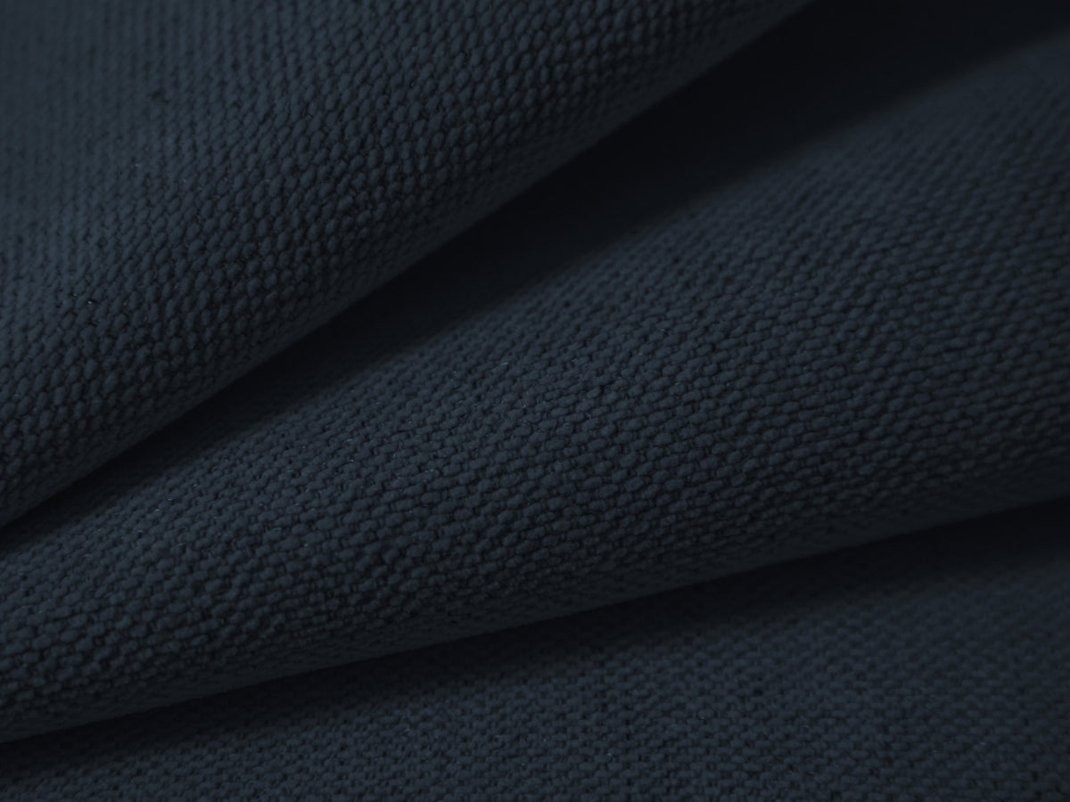 Modulares Ecksofa Campi mit Récamière rechts, Stoffbezug und schwarzen Beinen