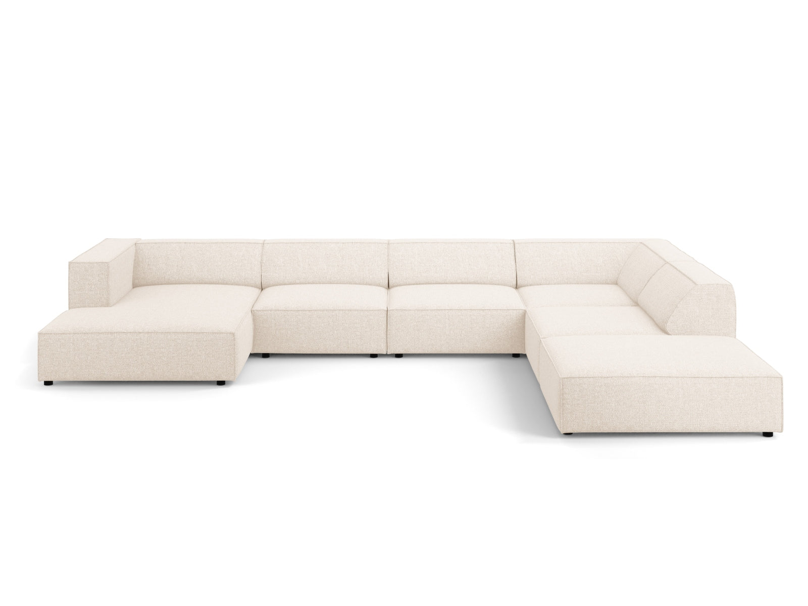 Arendal Panoramic Ecksofa rechts 7 Sitzer in Light Beige präsentiert im Onlineshop von KAQTU Design AG. Ecksofa rechts ist von Cosmopolitan Design