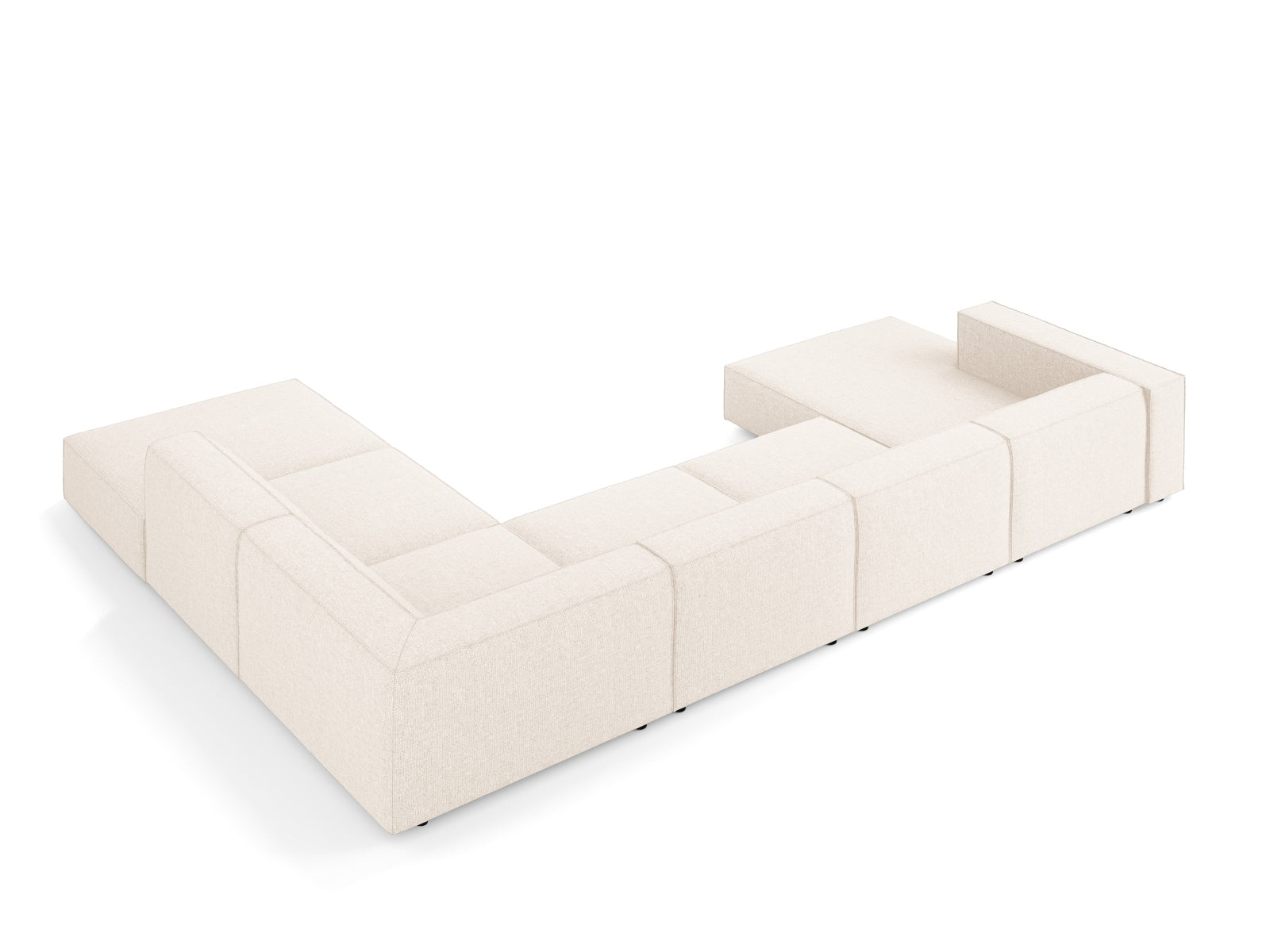 Erleben Sie das Arendal Panoramic Ecksofa rechts 7 Sitzer von Cosmopolitan Design – stilvolles Design trifft auf höchsten Sitzkomfort für Ihr Wohnzimmer.
