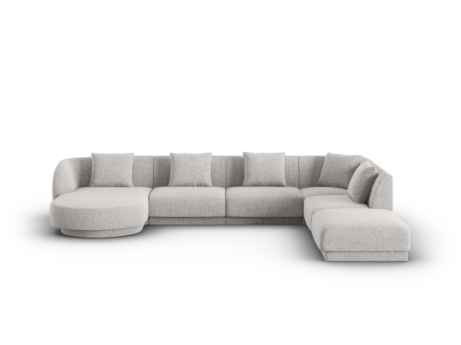 Tulum Panoramic Ecksofa rechts 6 Sitzer 255cm in Light Grey präsentiert im Onlineshop von KAQTU Design AG. Ecksofa rechts ist von Cosmopolitan Design