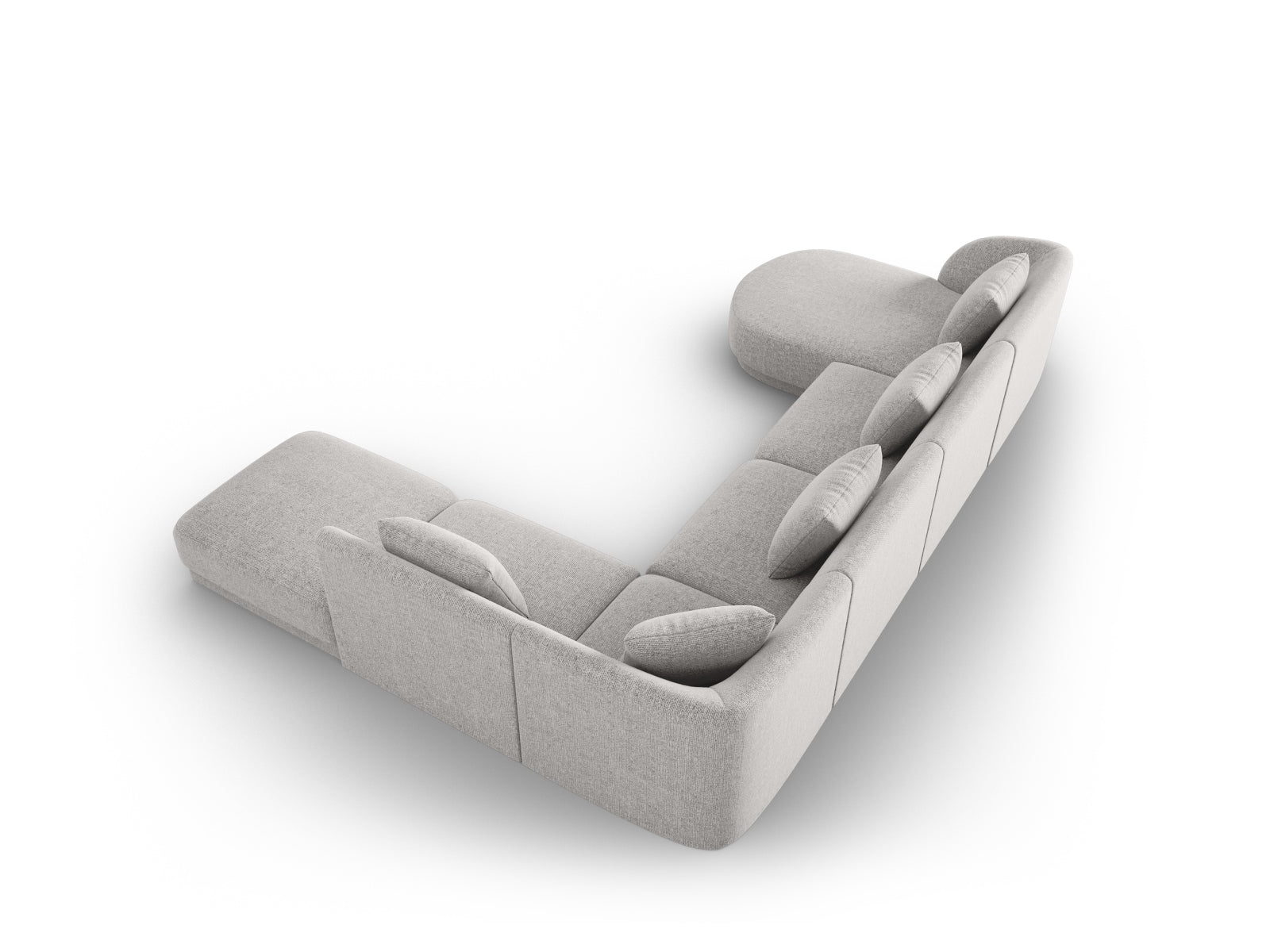 Erleben Sie das Tulum Panoramic Ecksofa rechts (255cm) von Cosmopolitan Design – perfekt für stilvolle Wohnzimmer und gesellige Abende.