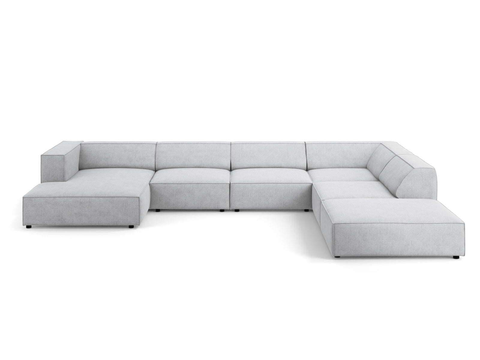 Arendal Panoramic Ecksofa rechts 7 Sitzer in Light Grey präsentiert im Onlineshop von KAQTU Design AG. Ecksofa rechts ist von Cosmopolitan Design