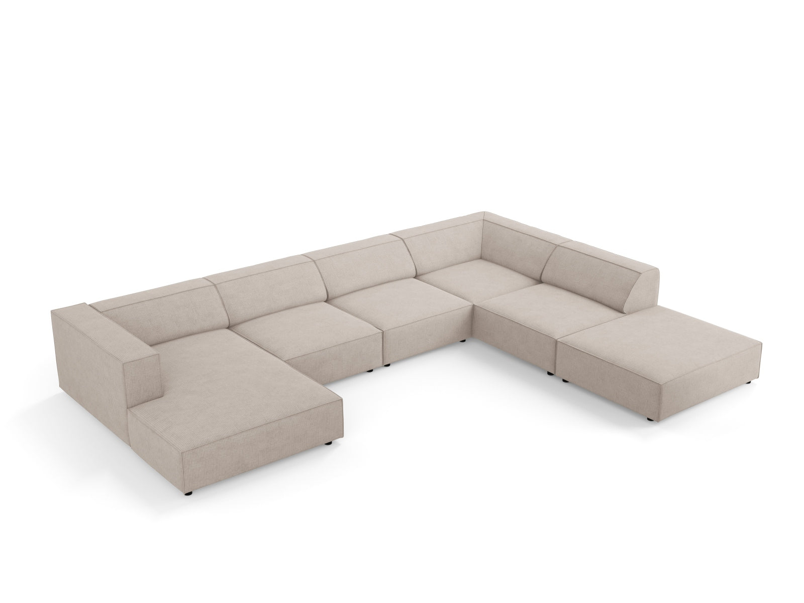 Erleben Sie das Arendal Panoramic Ecksofa rechts 7 Sitzer von Cosmopolitan Design – stilvolles Design, erstklassiger Komfort und zeitlose Eleganz für Ihr Zuhause.