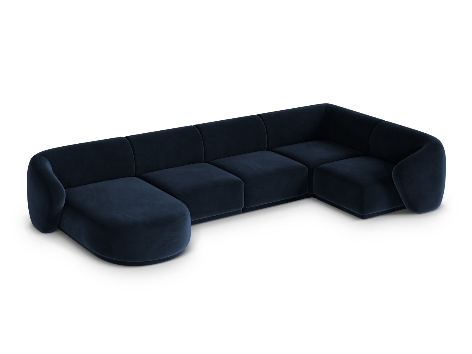 Elegantes 6-Sitzer Ecksofa Gomera in Royal Blue, ideal für entspannte Abende und stilvolle Einrichtungsideen von Cosmopolitan Design.