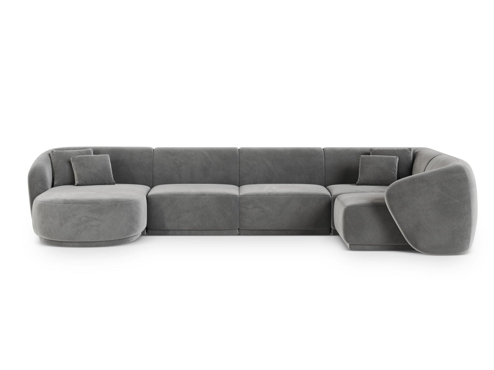 6-Sitzer Panoramic Ecksofa rechts Gomera in Grey-Salvador präsentiert im Onlineshop von KAQTU Design AG. Ecksofa rechts ist von Cosmopolitan Design