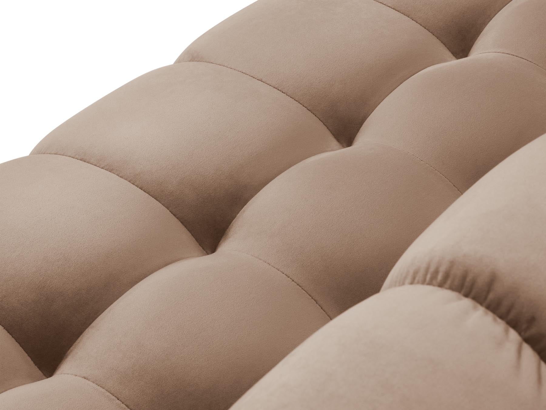 Elegantes 7-Sitzer Ecksofa rechts Bali in warmen Beigetönen, ideal für stilvolle Wohnräume und gesellige Zusammenkünfte.