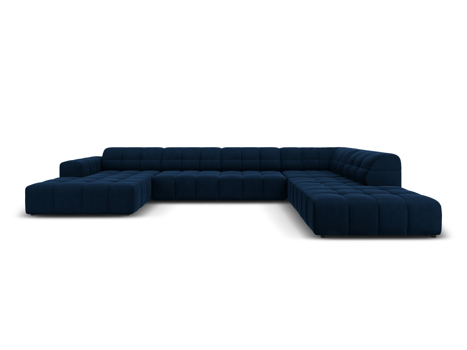Chicago Velour Panoramic Ecksofa rechts 7 Sitzer 262cm in Royal Blue-Bluvel präsentiert im Onlineshop von KAQTU Design AG. Ecksofa rechts ist von Cosmopolitan Design