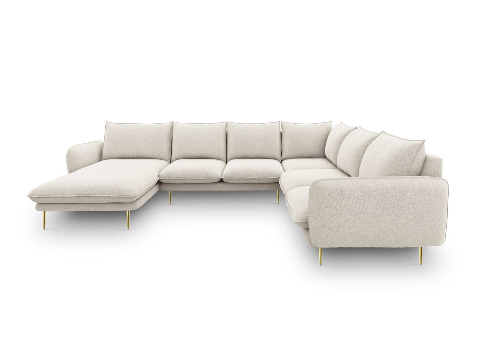 Erleben Sie das Vienna Panoramic Ecksofa rechts – ein großzügiges 7-Sitzer Sofa mit 235 cm, das Komfort und modernes Design in Ihr Zuhause bringt.