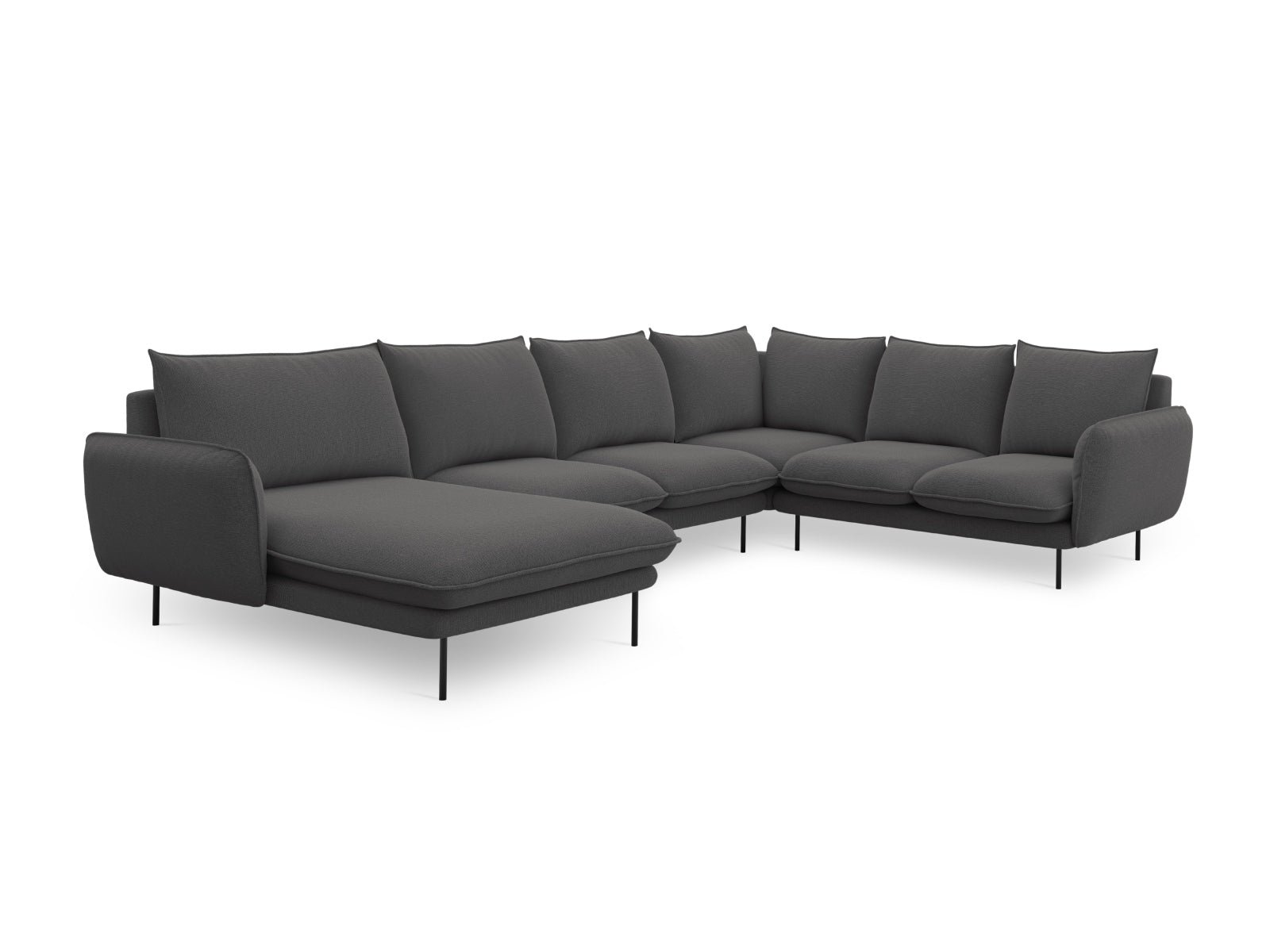 Entdecken Sie das elegante Vienna Panoramic Ecksofa rechts – ein stilvolles 7-Sitzer Sofa mit 235 cm, ideal für gesellige Abende und höchsten Komfort.