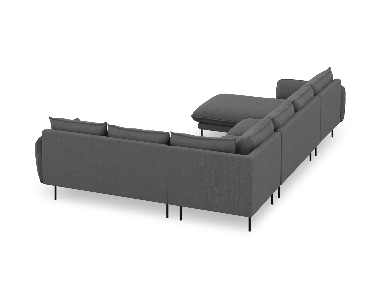 Erleben Sie das Vienna Panoramic Ecksofa rechts – ein großzügiges 7-Sitzer Sofa mit 235 cm, das modernes Design und Komfort vereint.