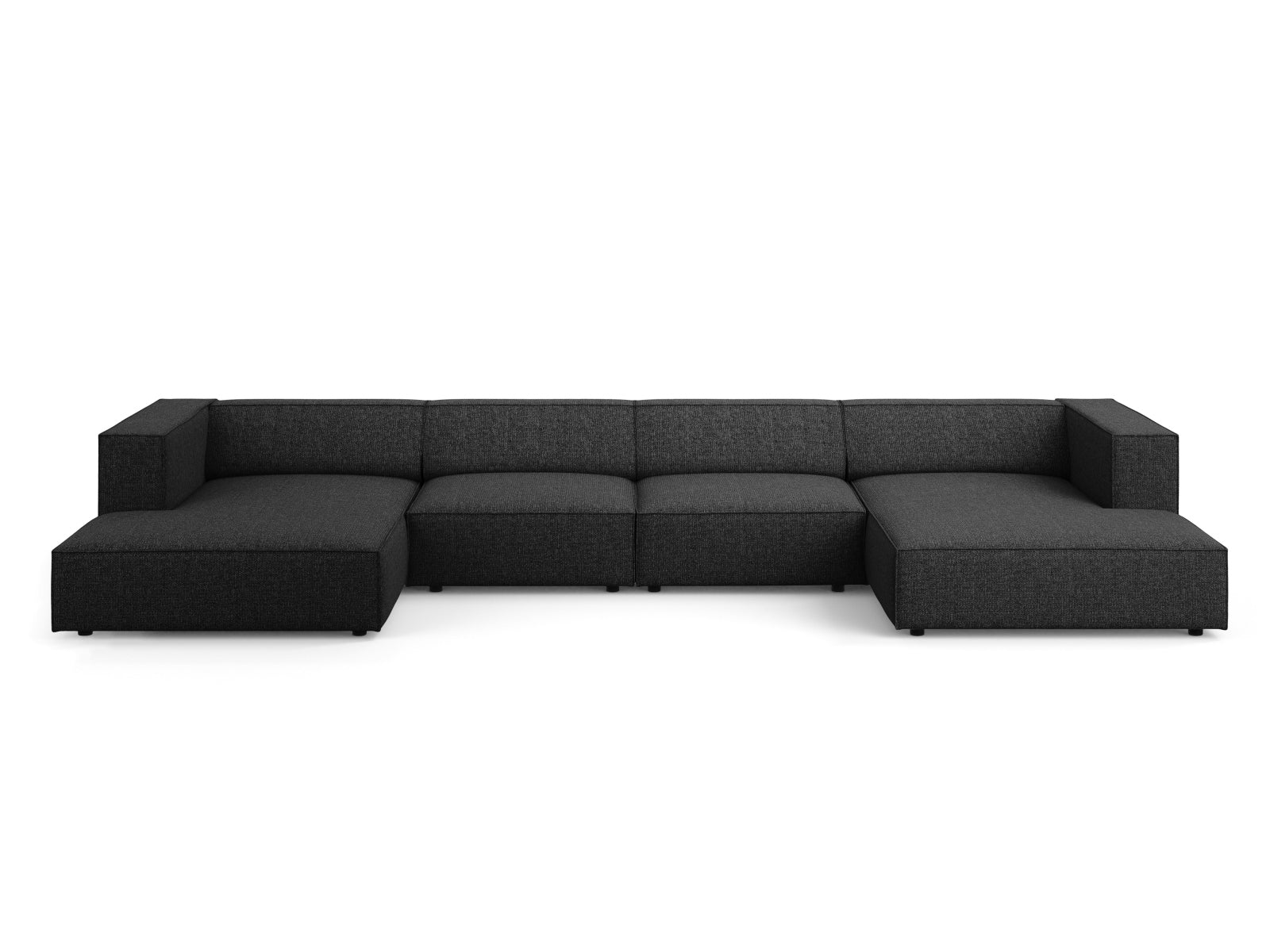 Arendal Panoramic Sofa 6 Sitzer in Black präsentiert im Onlineshop von KAQTU Design AG. 5er Sofa ist von Cosmopolitan Design