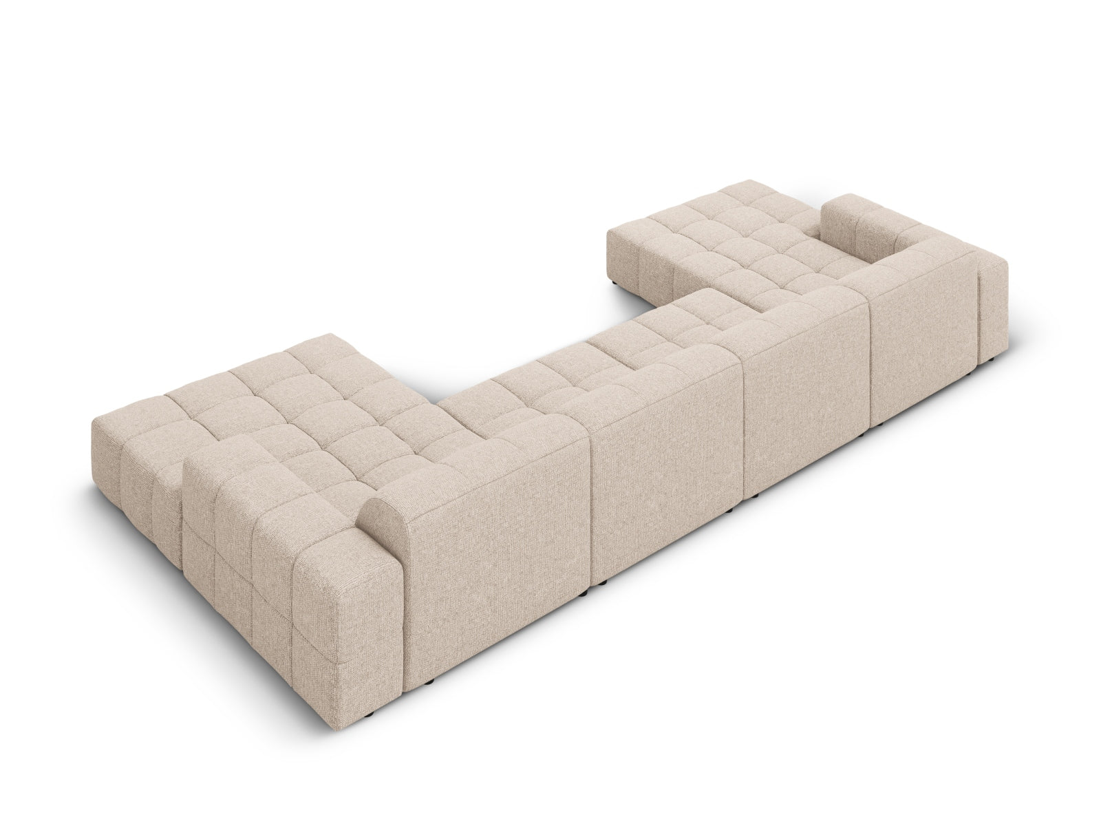 Elegantes 6-Sitzer Sofa in Beige, 166 cm, von Cosmopolitan Design – perfektes Möbelstück für stilvolle und moderne Wohnzimmer.