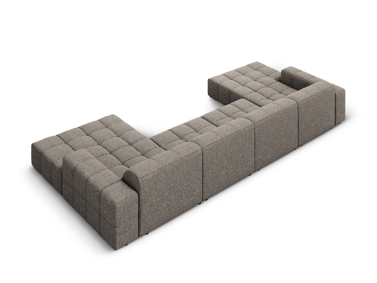 Modernes 6-Sitzer Chicago Panoramic Sofa in Grau, perfekt für gemütliche Abende und stilvolle Einrichtungsideen.