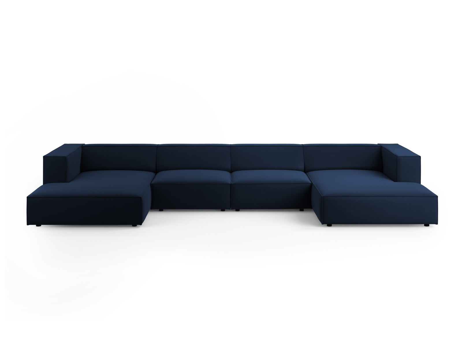 Arendal Velour Panoramic Sofa 6 Sitzer in Royal Blue präsentiert im Onlineshop von KAQTU Design AG. 3er Sofa ist von Cosmopolitan Design