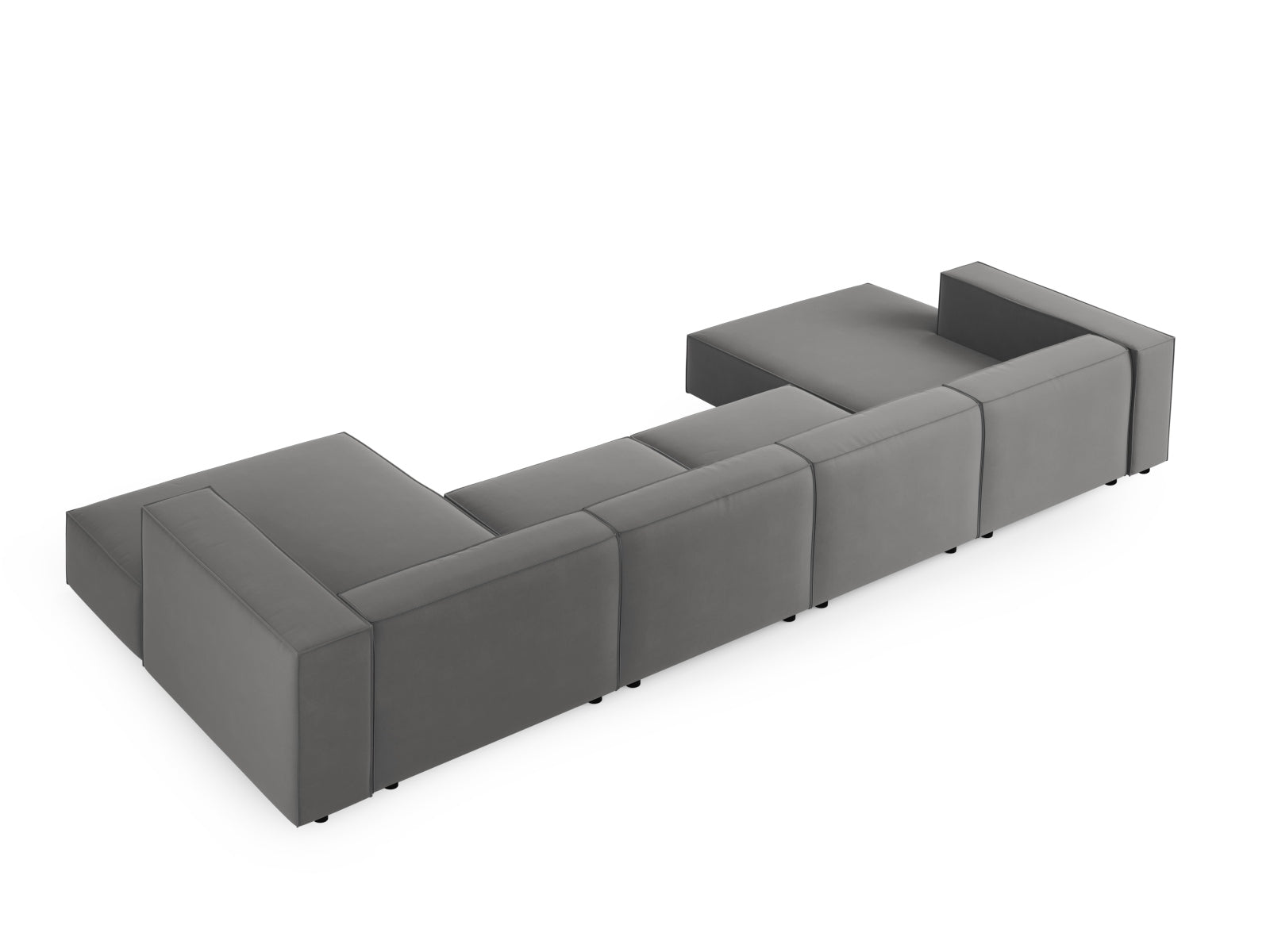 Entdecken Sie das Arendal Velour Panoramic Sofa 6 Sitzer von Cosmopolitan Design – elegantes Design, optimaler Komfort und ideal für Ihr modernes Wohnambiente.