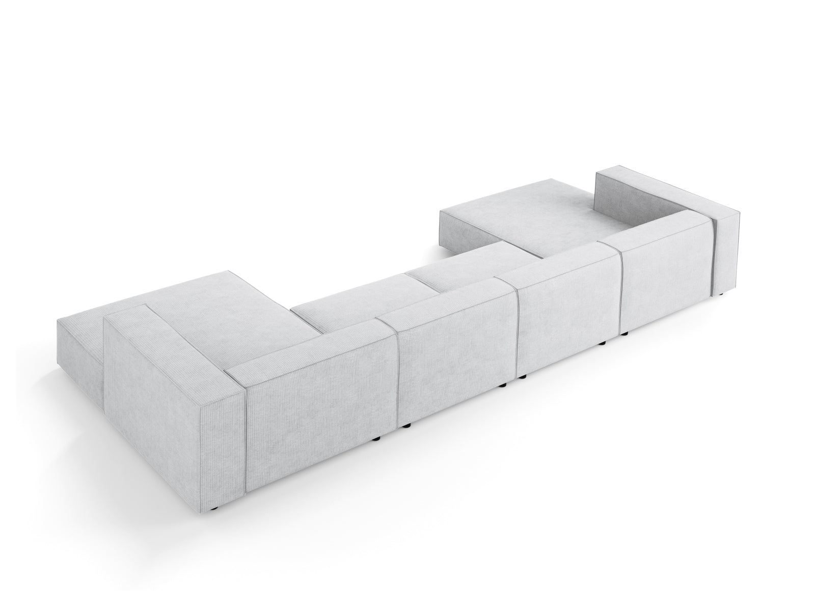 Erleben Sie das Arendal Panoramic Sofa 6 Sitzer von Cosmopolitan Design – stilvolle Eleganz und unvergleichlicher Komfort für Ihr modernes Wohnzimmer.