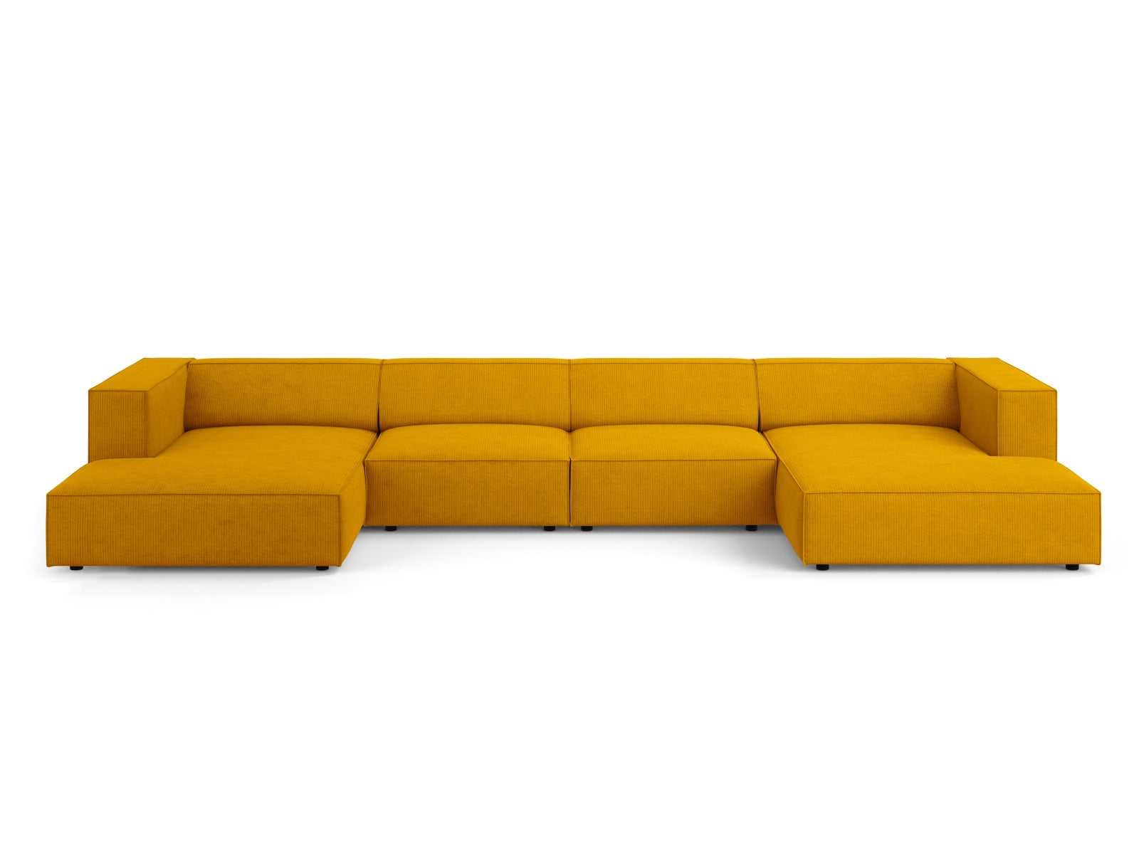 Arendal Panoramic Sofa 6 Sitzer in Mustard präsentiert im Onlineshop von KAQTU Design AG. 5er Sofa ist von Cosmopolitan Design