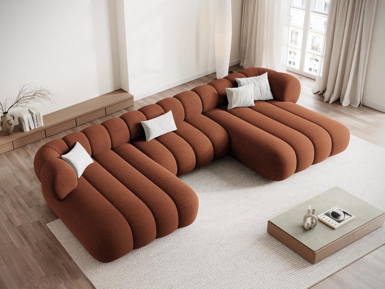 Entdecken Sie das elegante Koge Panoramic Sofa 6 Sitzer 165cm von Cosmopolitan Design – der perfekte Mittelpunkt für Ihr Wohnzimmer! Komfort trifft Stil.