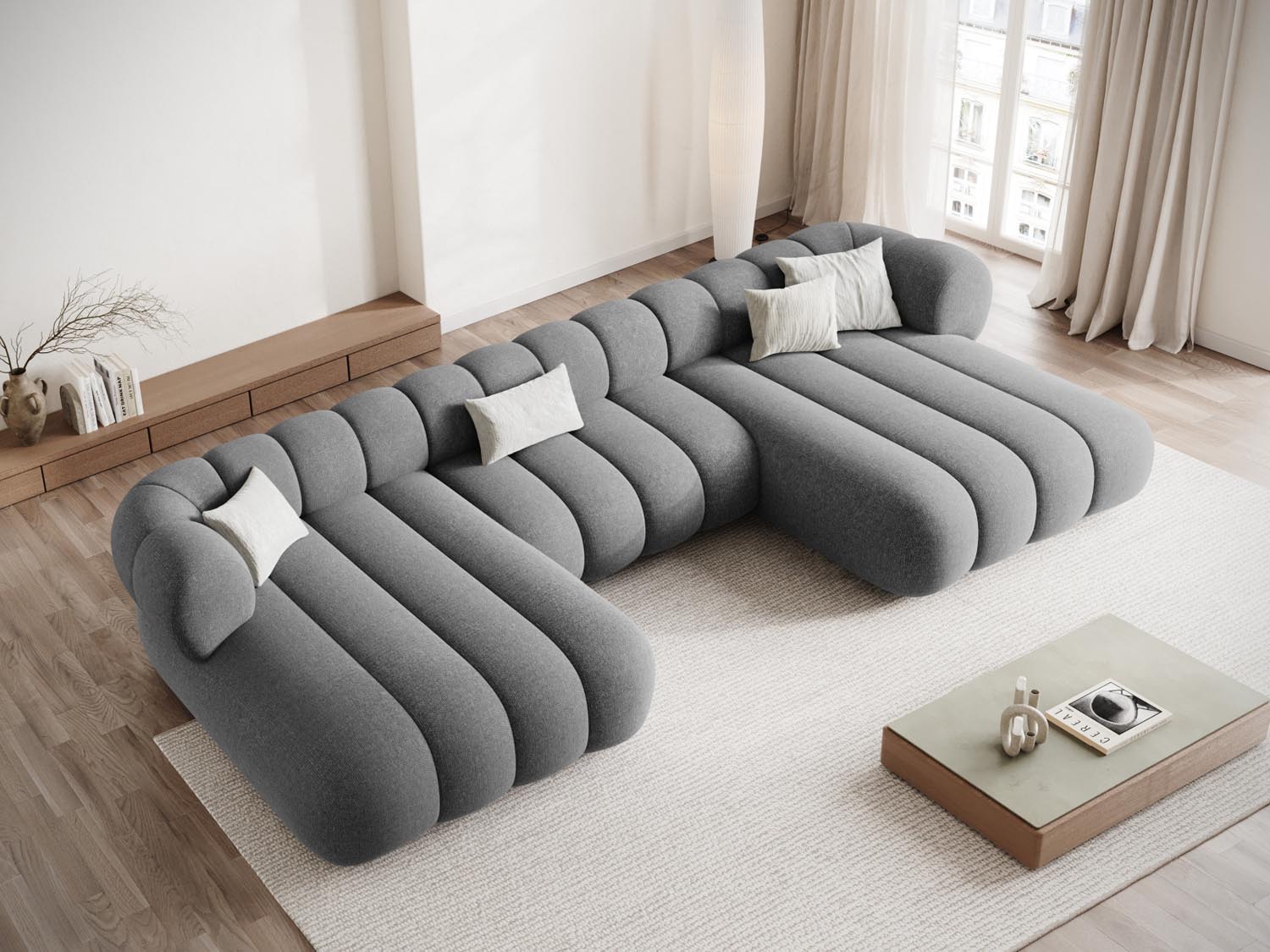 Entdecken Sie das elegante Koge Panoramic Sofa 6 Sitzer 165cm von Cosmopolitan Design – der perfekte Mittelpunkt für Ihr Wohnzimmer! Komfort trifft Stil.
