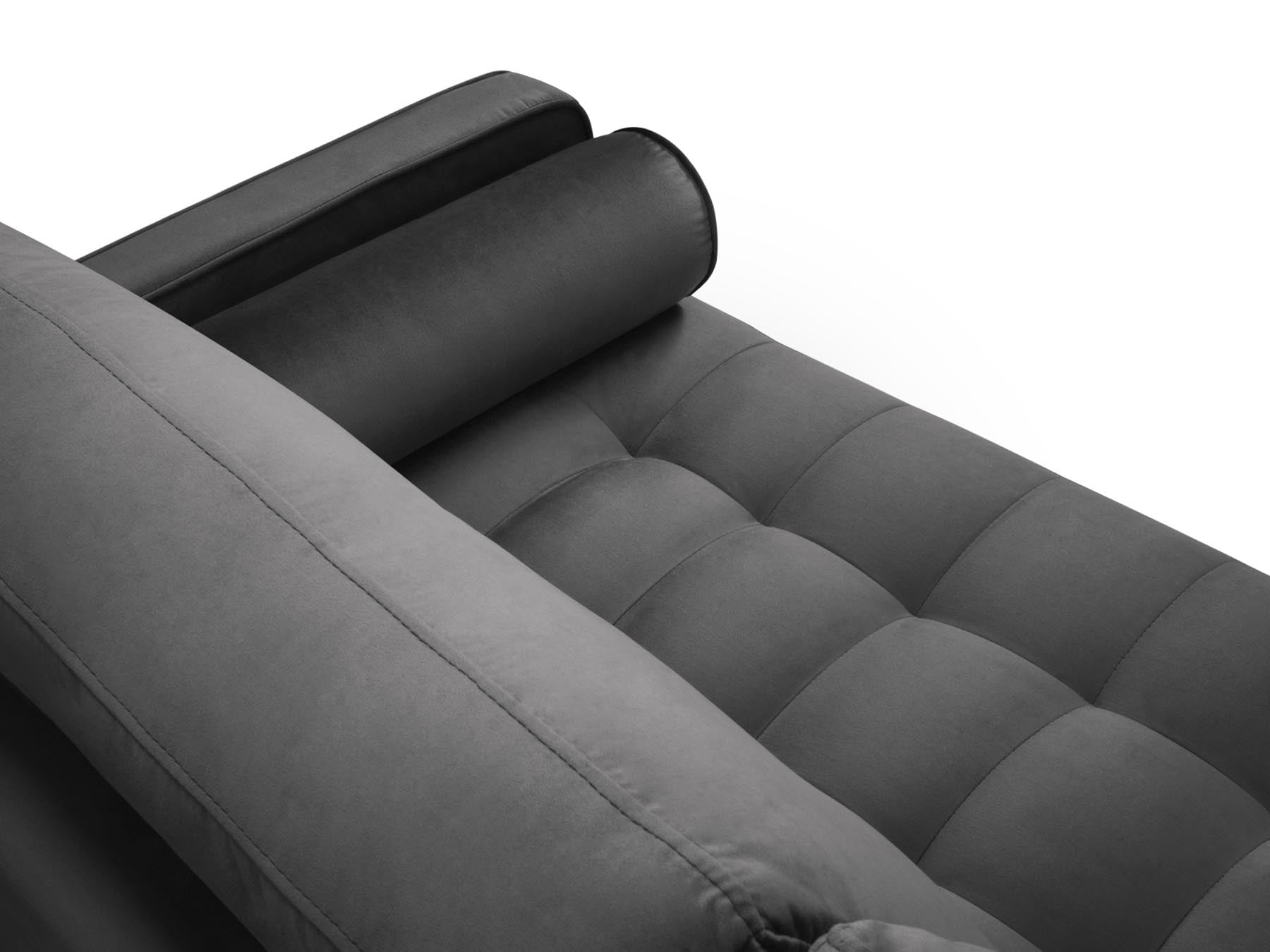 Elegantes Ecksofa Aspen für 6 Personen in dunklem Grau, ideal für gemütliche Abende und stilvolle Wohnräume von Cosmopolitan Design.