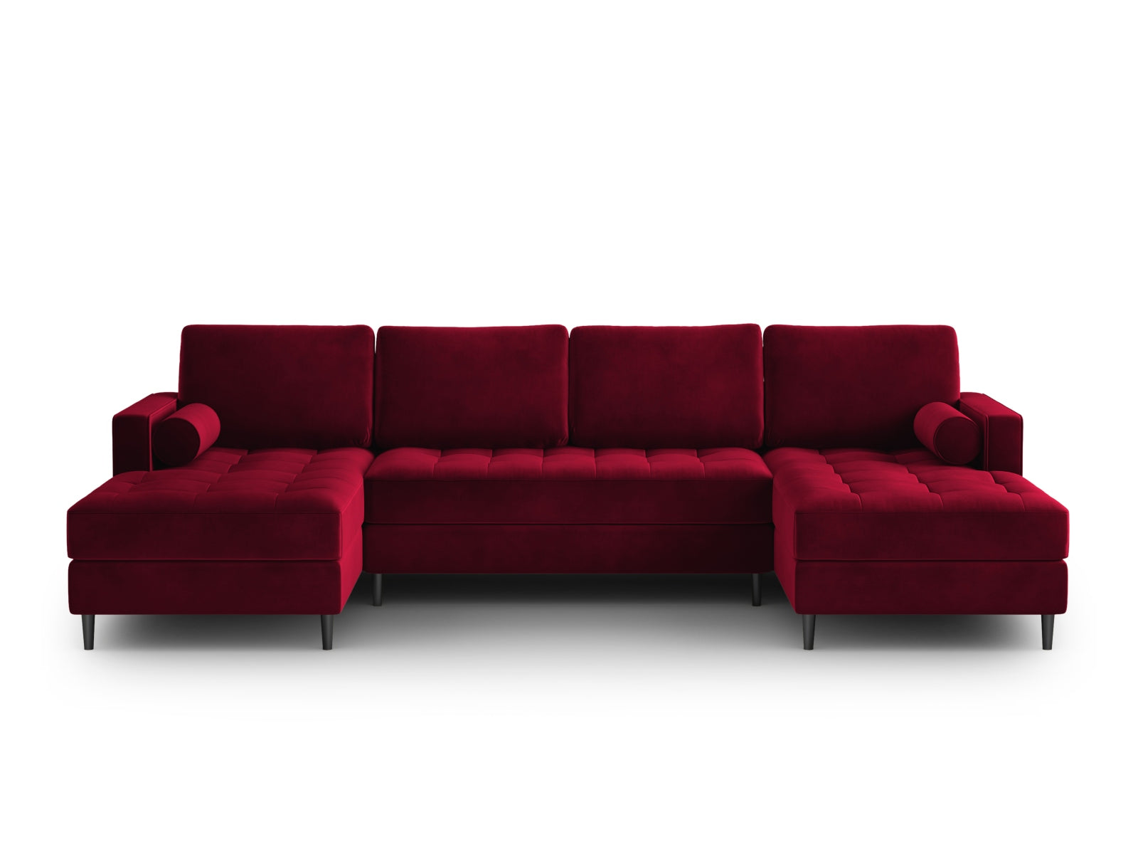 Elegantes 6-Sitzer Ecksofa Aspen von Cosmopolitan Design, ideal für stilvolle Wohnräume, in einem modernen Panoramadekor.