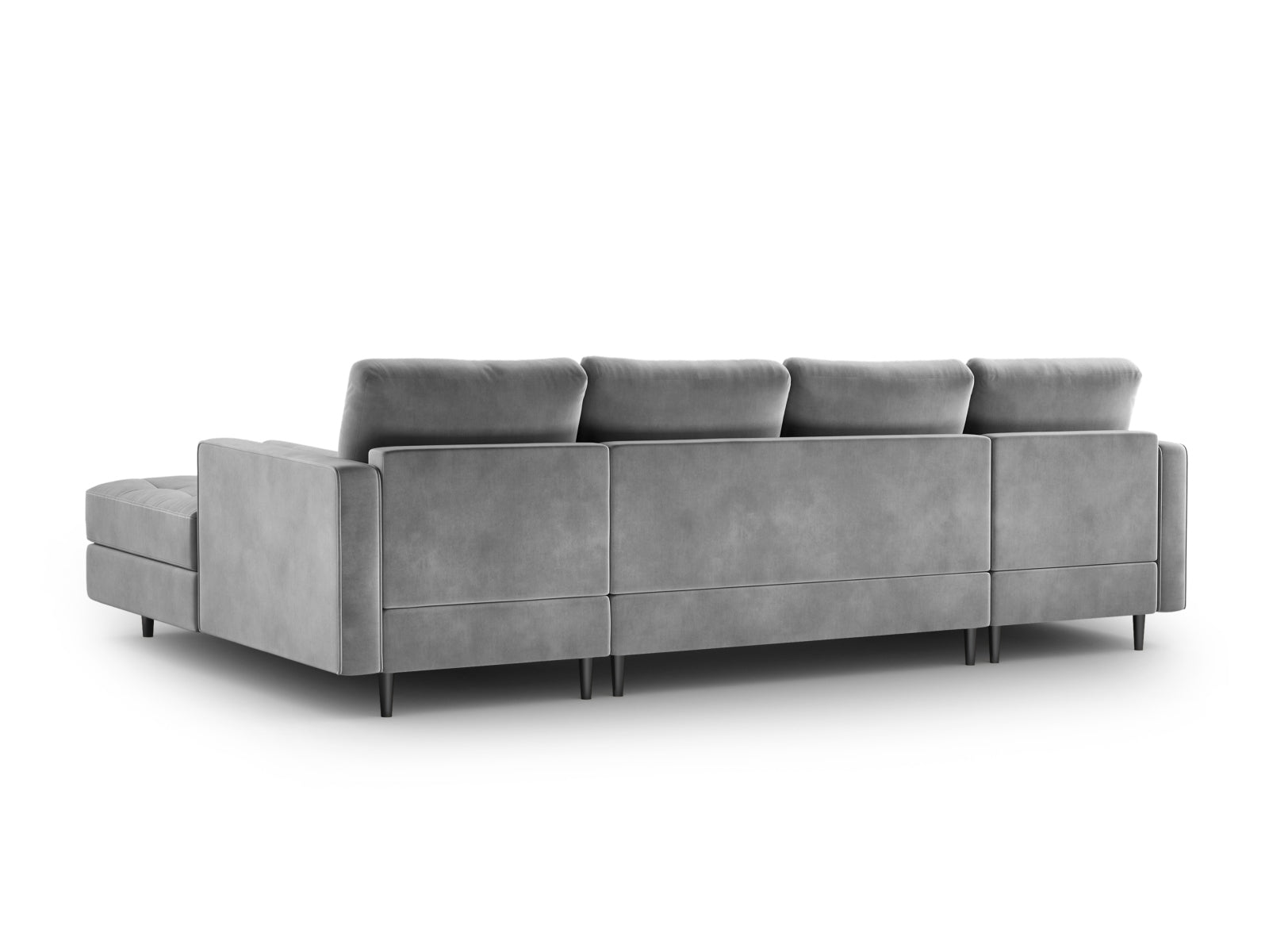 Elegantes Ecksofa Aspen für 6 Personen in modernem Grau, ideal für gemütliche Zusammenkünfte und stilvolle Wohnräume.