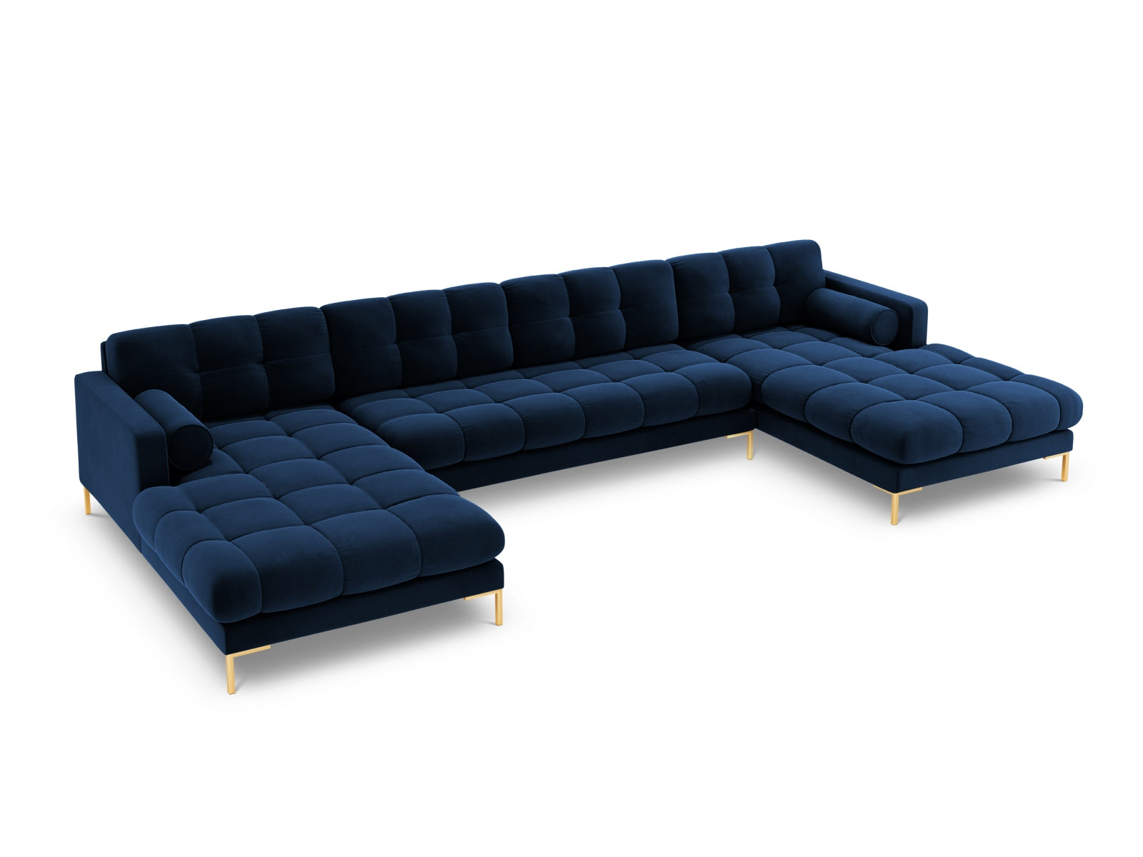 Geräumiges 7-Sitzer Panoramic Sofa Bali in Royal Blue, perfekt für moderne Wohnzimmer und entspannte Abende mit Freunden.