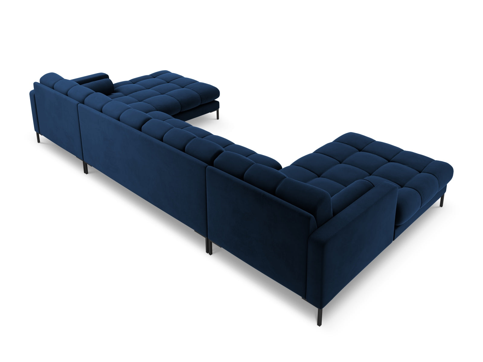 Elegantes 7-Sitzer Ecksofa Bali in Royal Blue, ideal für stilvolle Wohnräume und entspannte Zusammenkünfte, von Cosmopolitan Design.