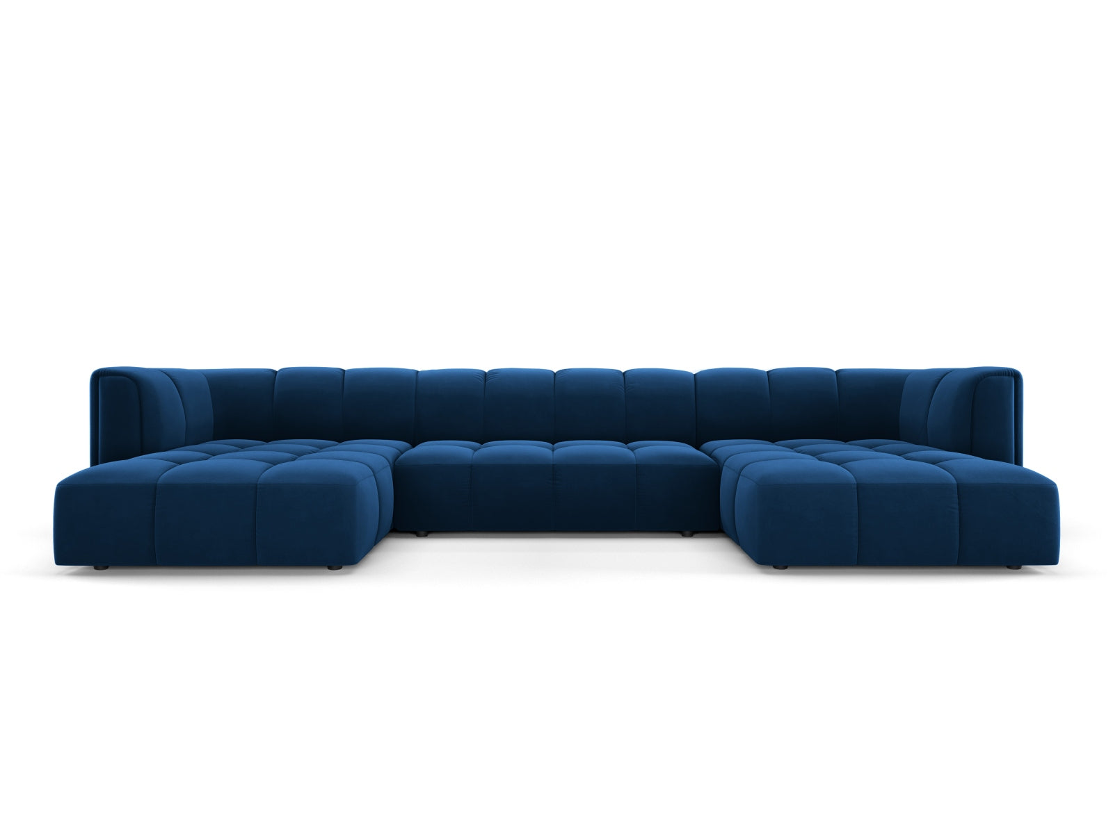 5-Sitzer Panoramic Sofa Moritz in Royal Blue-Bluvel präsentiert im Onlineshop von KAQTU Design AG. Ecksofa ist von Cosmopolitan Design