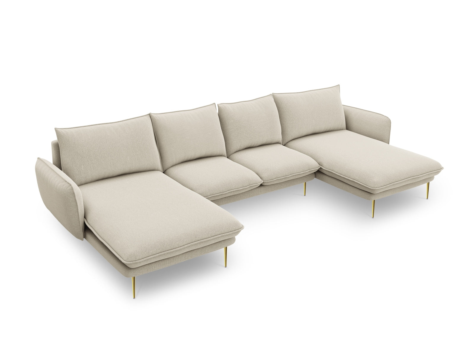 Vienna Panoramic Sofa 6 Sitzer 170cm in Beige/Gold präsentiert im Onlineshop von KAQTU Design AG. 5er Sofa ist von Cosmopolitan Design