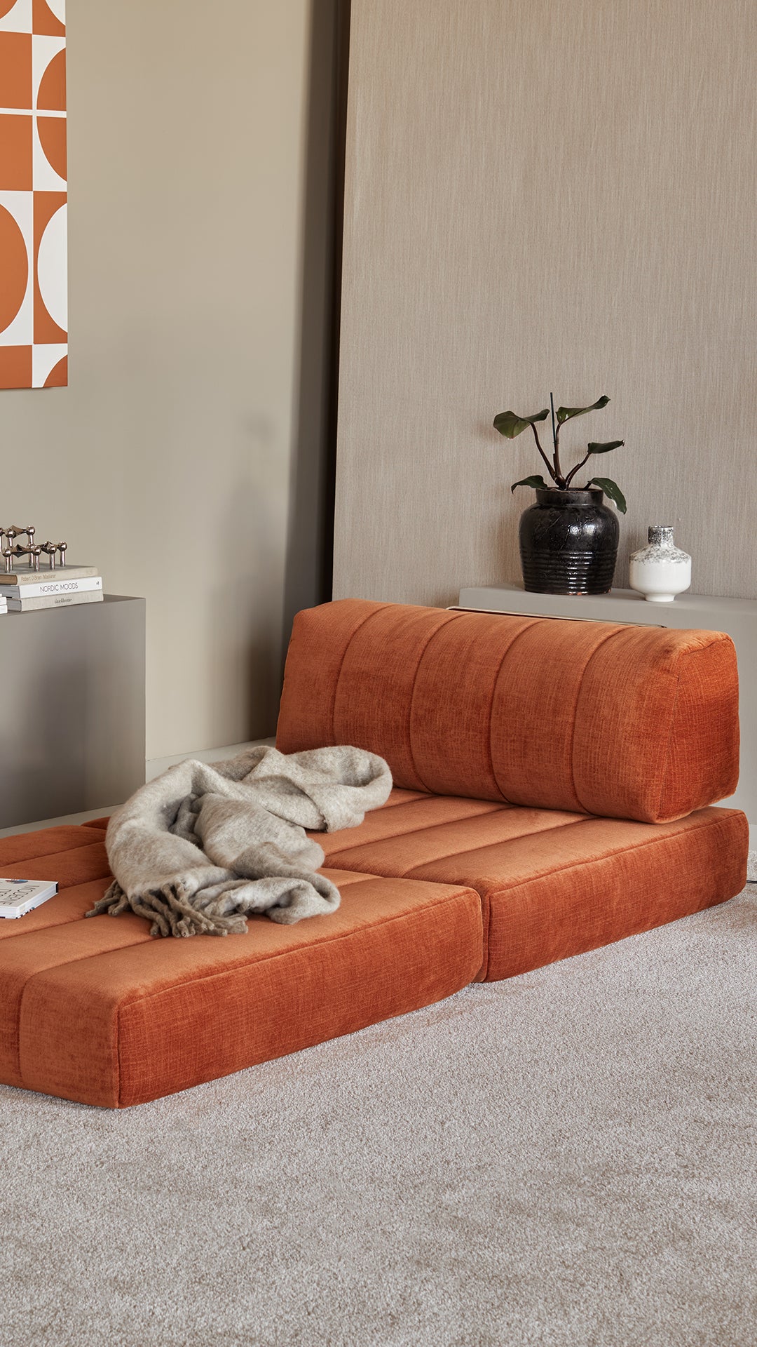 CozyPad Sessel in 412 Esina Rust Orange präsentiert im Onlineshop von KAQTU Design AG. Bettsessel ist von Innovation Living