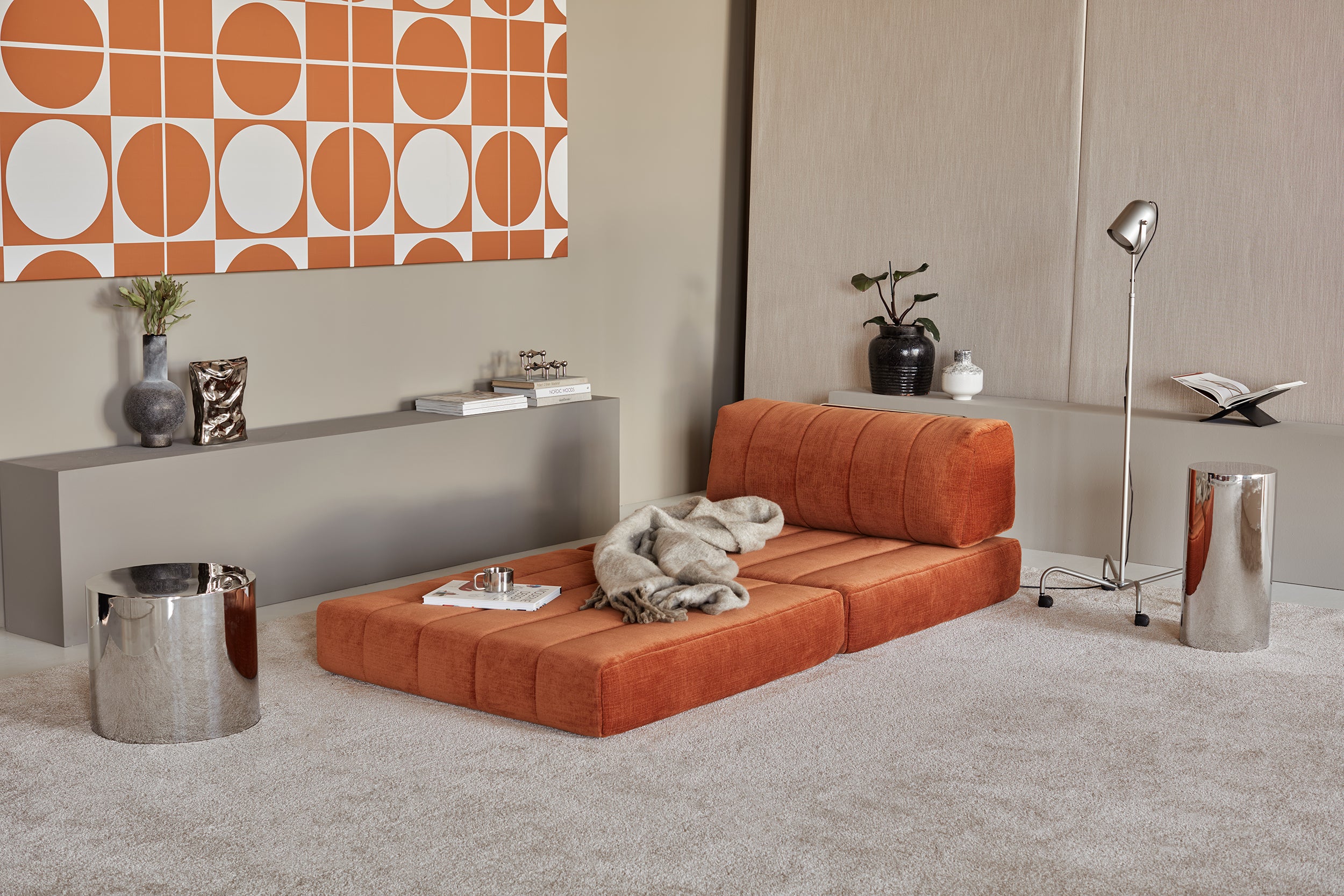 CozyPad Sessel in 412 Esina Rust Orange präsentiert im Onlineshop von KAQTU Design AG. Bettsessel ist von Innovation Living