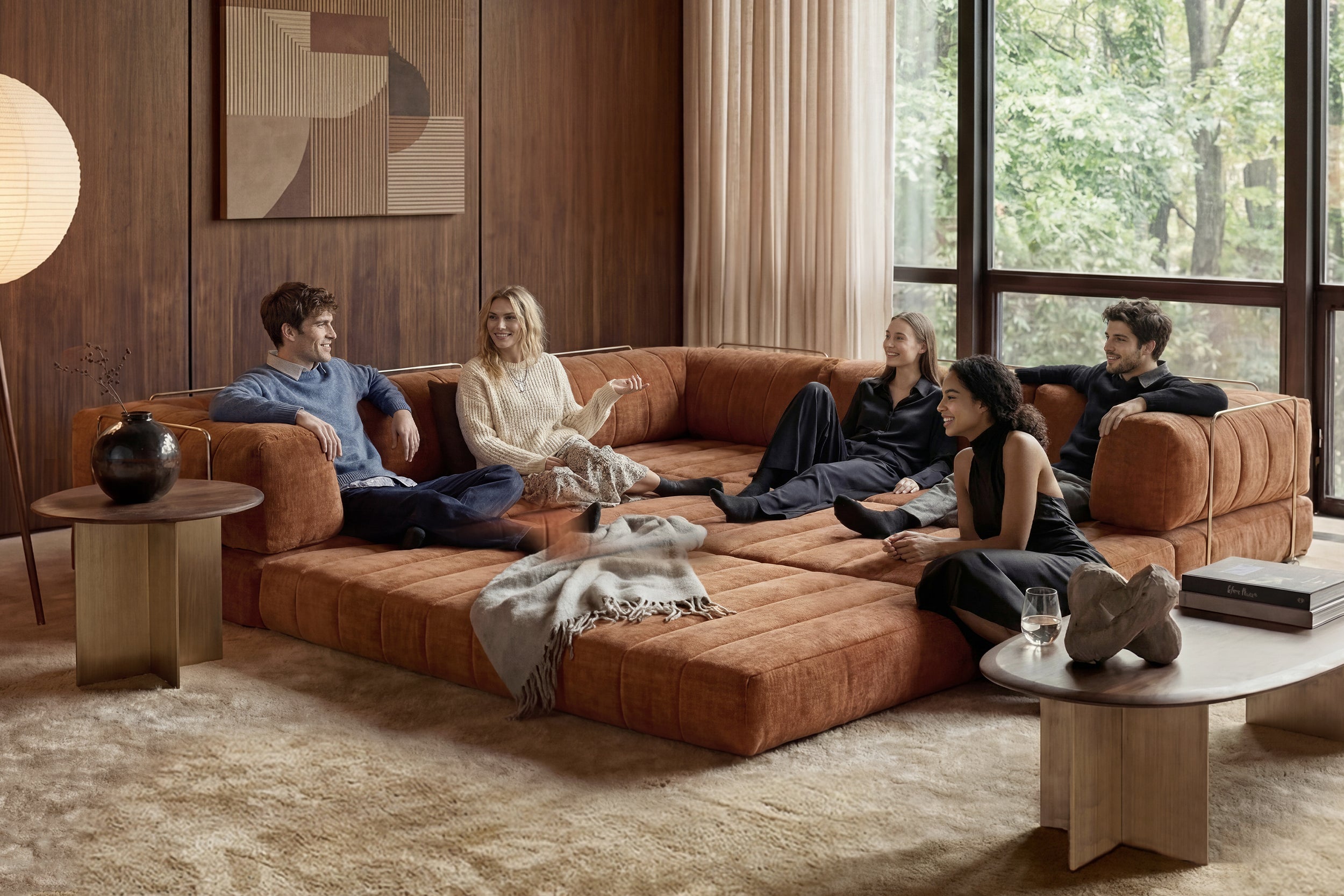 CozyPad Schlafsofa Ecksofa mit Armlehnen in 412 Esina Rust Orange präsentiert im Onlineshop von KAQTU Design AG. Bettsofa ist von Innovation Living